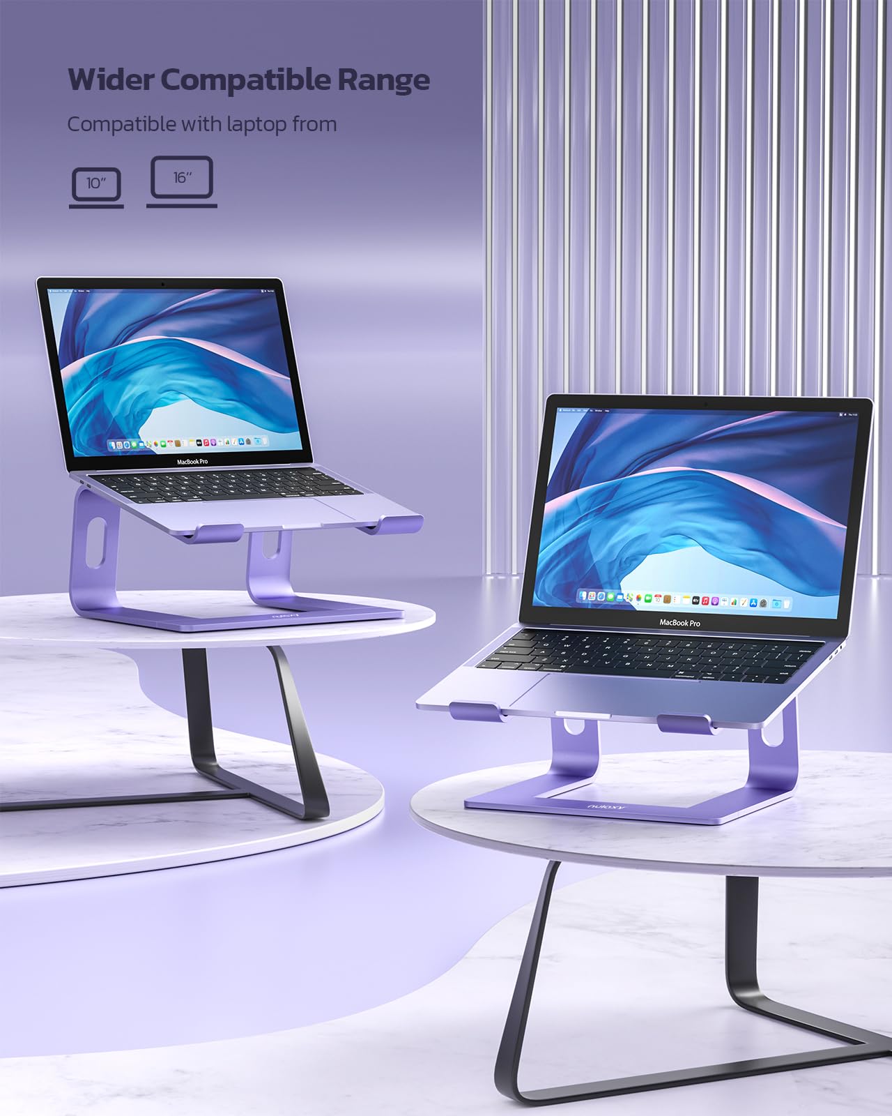 Nulaxy Laptop Stand, Ergonomic Aluminum Laptop Computer Stand, Detachable Laptop Stand Riser Notbook Hold Stand Compatible With