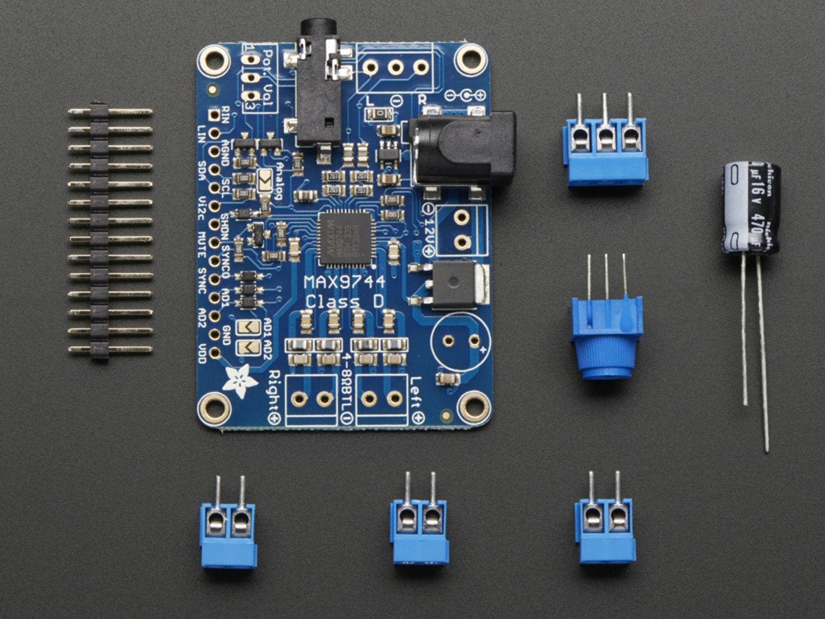 Adafruit Stereo 20W Class D Audio Amplifier - Max9744