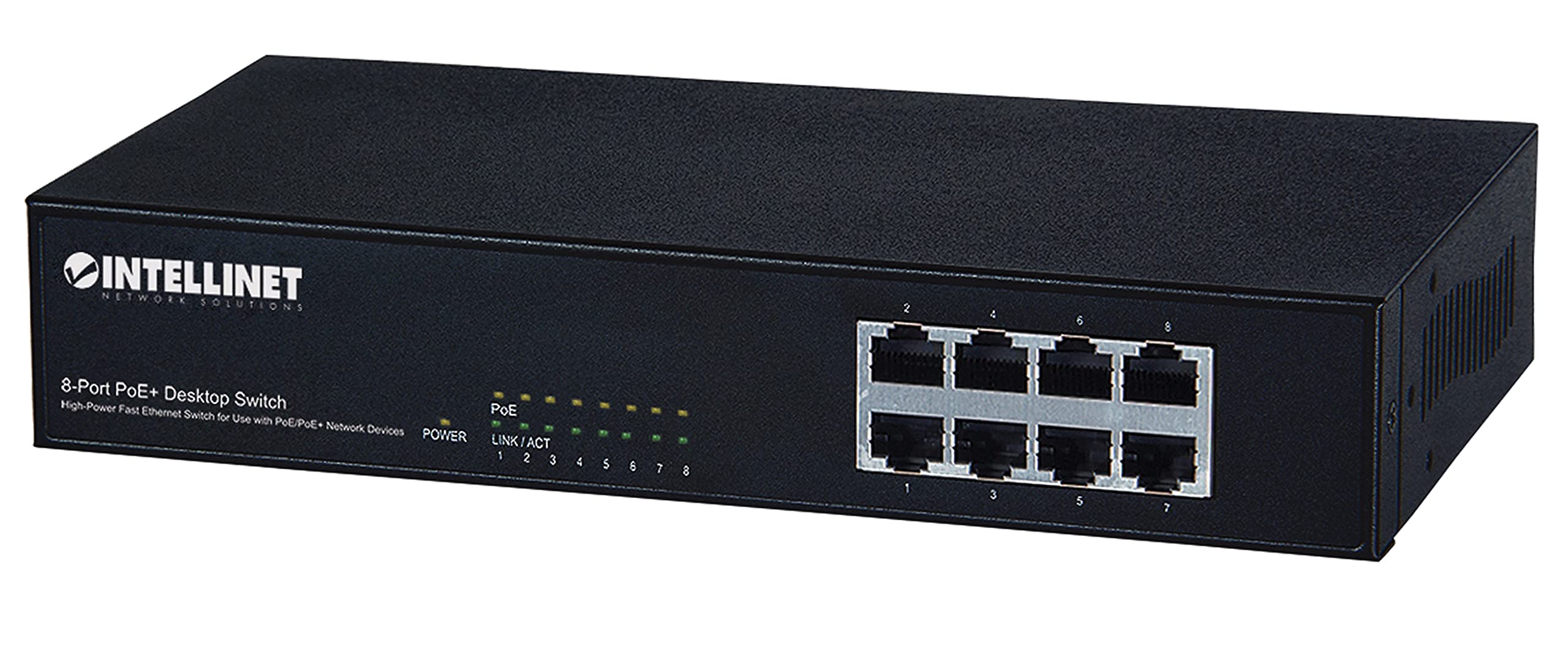 Intellinet 8 Port 10/100 Poe+ Switch, All Ports Are Poe+ (Itn560764)