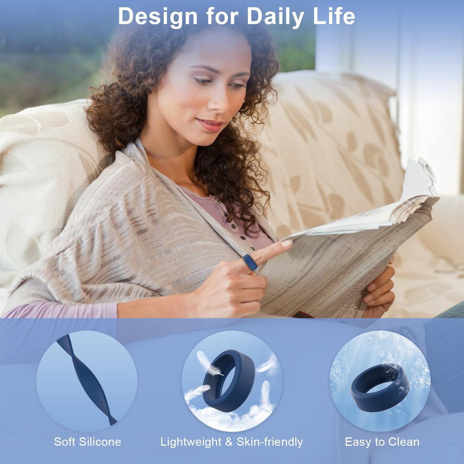 Snyeest Ring Protector Compatible For Oura Ring Gen3/Samsung Galaxy Ring/Ringconn Ring/Ultrahuman Ring Air,Silicone Elastic Case