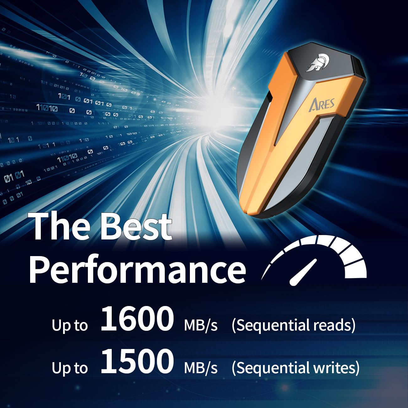 Dato 4Tb External Ssd, Ares Amber Shield Portable Ssd W/Led, Up To 1600/1500 Mb/S, Otg Supported, Waterproof Usb 3.2 Gen 2X2 Typ