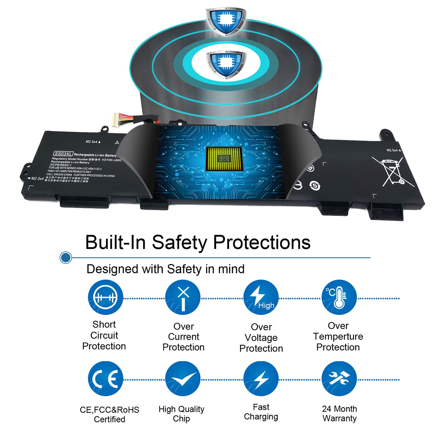 Fpro Ss03Xl 933321 855 Battery For Hp Elitebook 840 G5 G6, 730 735 740 745 830 846 G5, Zbook 14U G6 Hsn I13C 4 Hsn 113C 4 932823