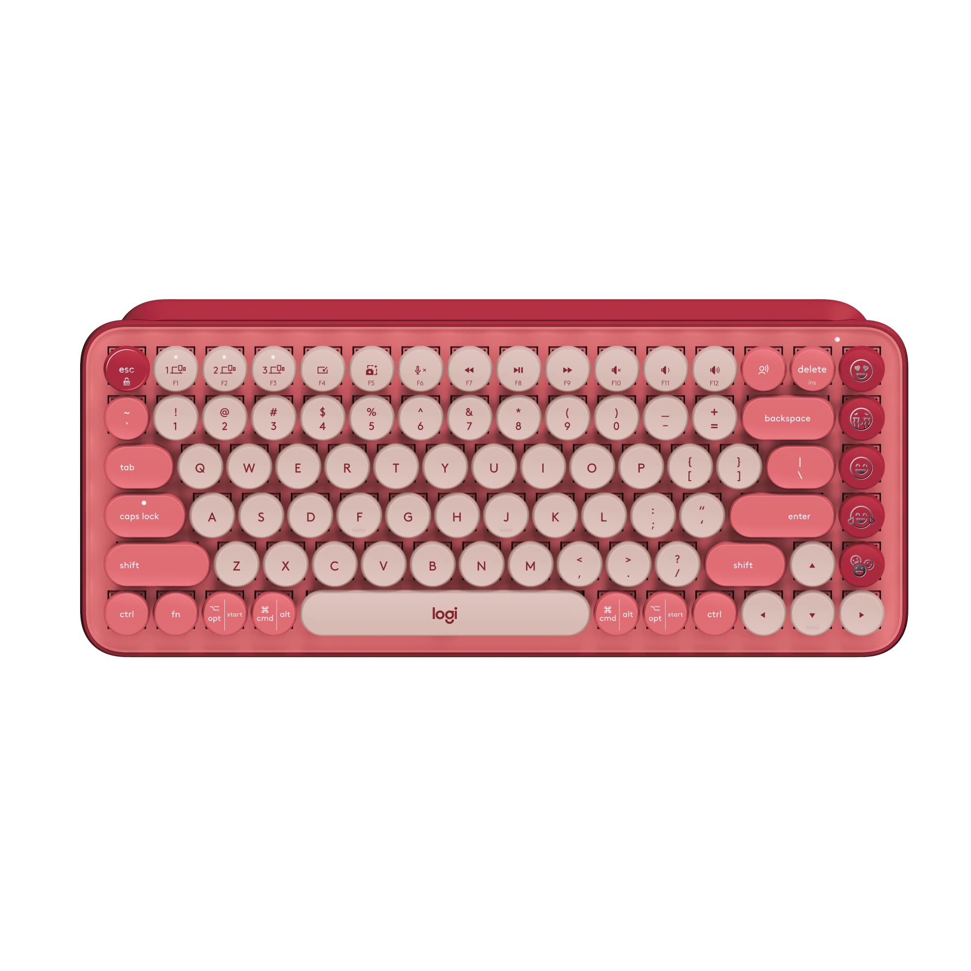 Pop Keys Wireless Mechanical Keyboard With Emoji Keys - Heartbreaker_Rose - Bolt