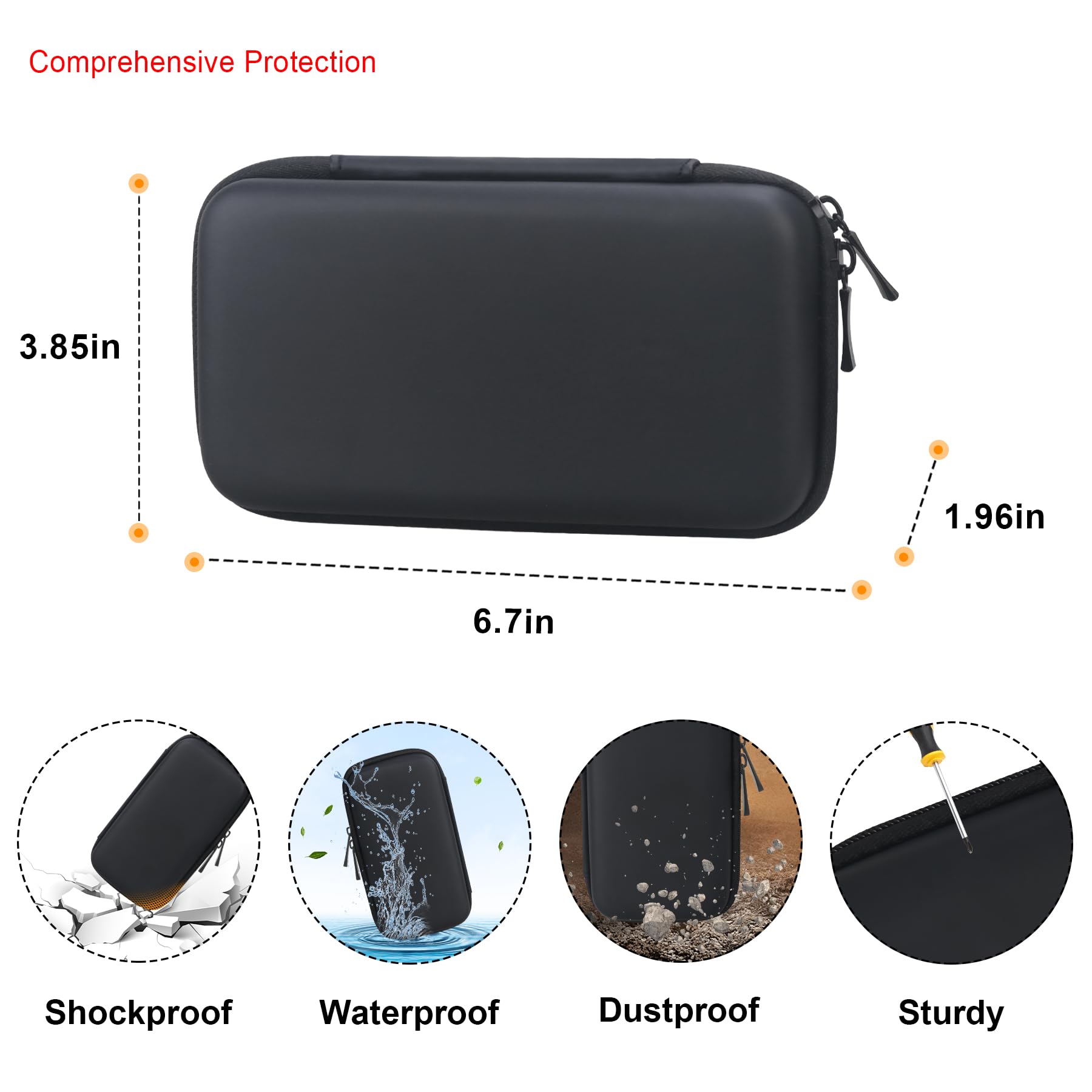 Elonbo Carrying Case For Apple Magsafe Charger Battery Pack, Hard Travel Organize Bag For Mag Safe Magnetic Power Bank For Iphon