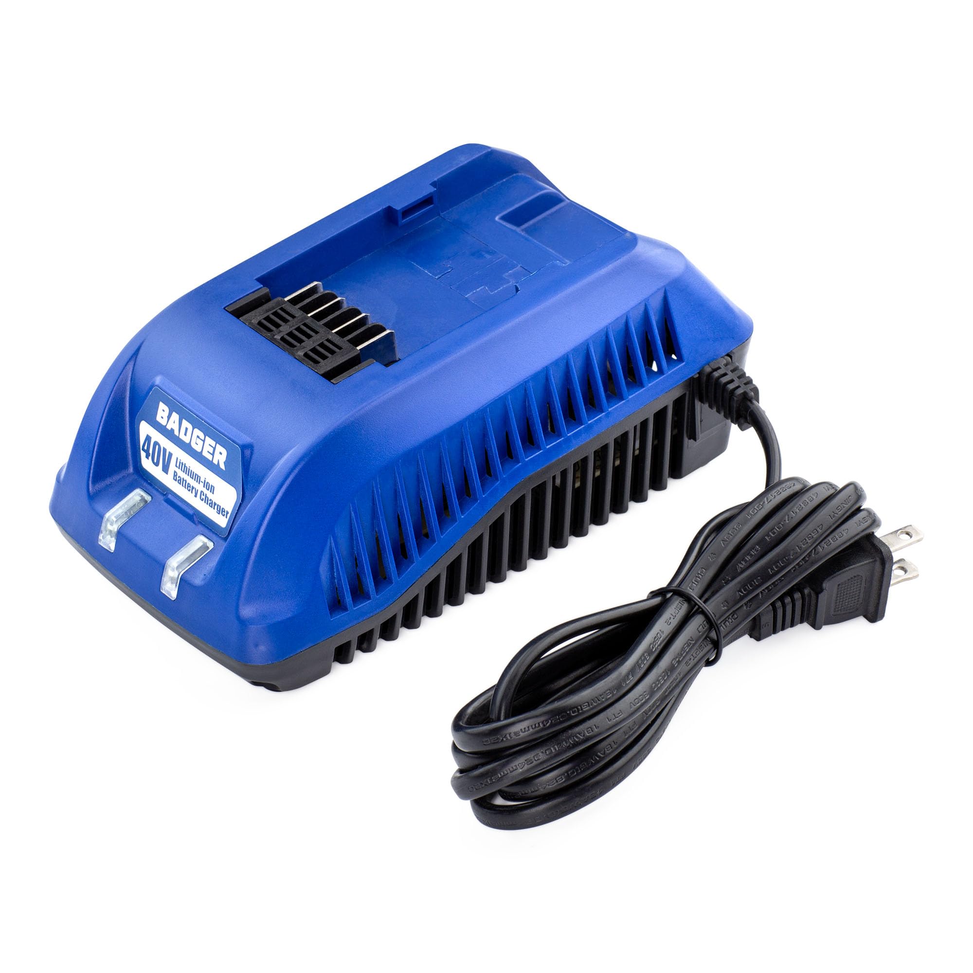 Wild Badger Power WB40V2.1AC 40 Volt 2.1A Standard Charger, Blue - Fast & Efficient Charging for 40V Lithium-Ion Batteries, Comp