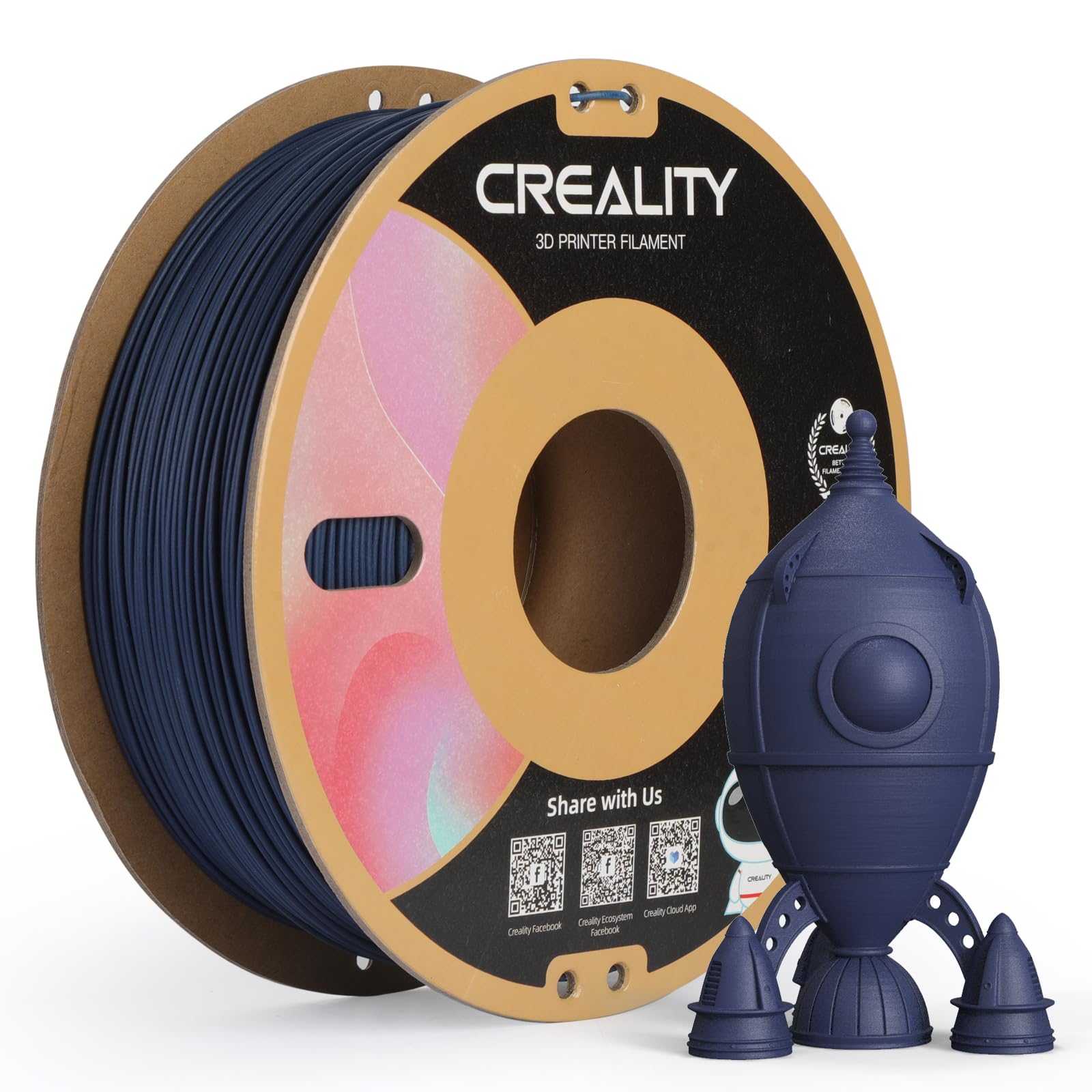 Creality PLA Matte 3D Printer Filament 1.75mm, PLA Filament 1kg Spool (2.2lbs), Dimensional Accuracy +/- 0.02 mm, Fits for Most 