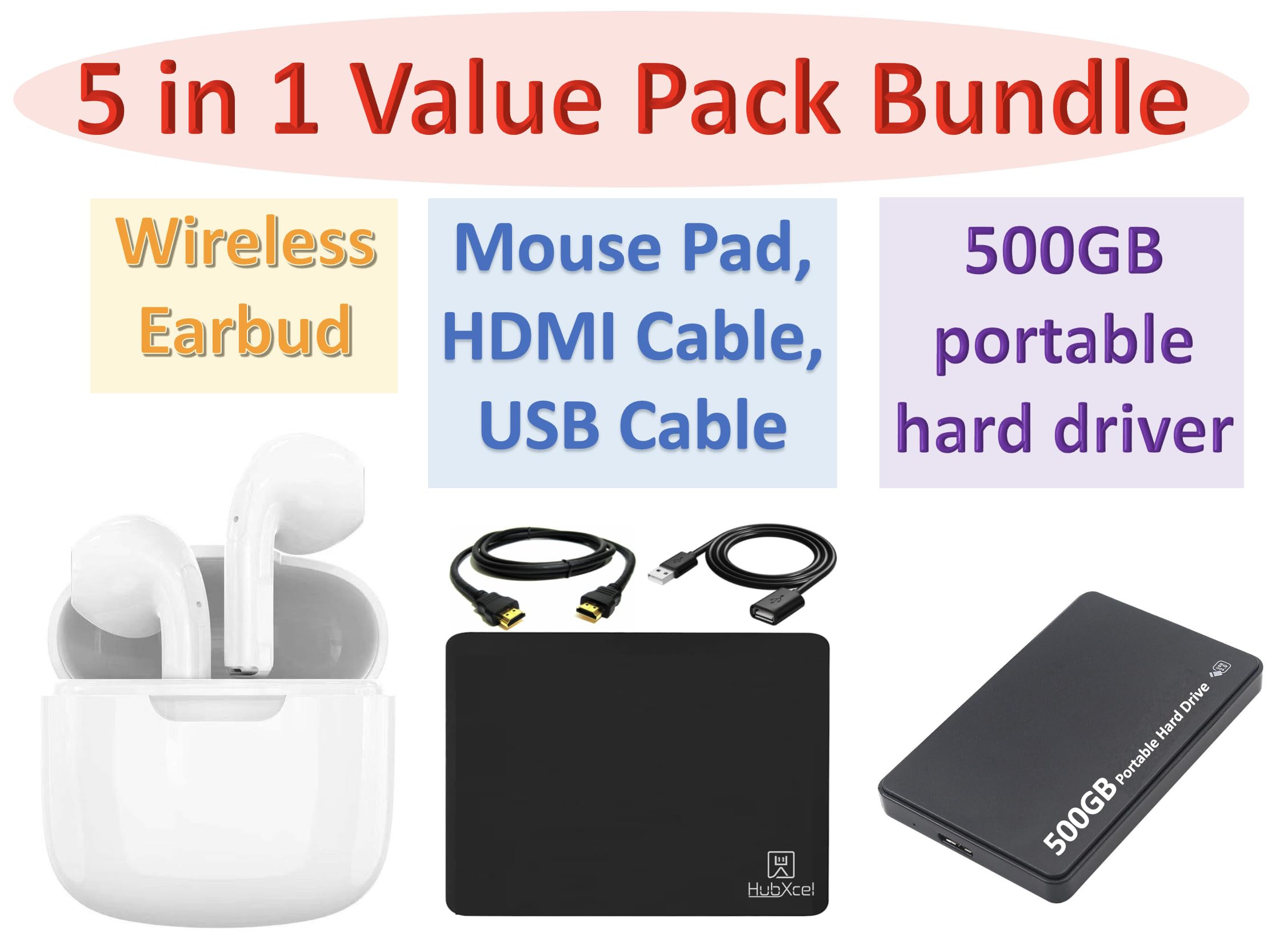 HP All in One Desktop Computer 2024 Newest, 21.5' 1080P FHD Display, Dual Core Intel Celeron Processor, 8GB RAM, 512GB SSD, Privacy Webcam, Wi Fi 5, Win 11 Pro, Mouse and Keyboard +HubxcelAccessory