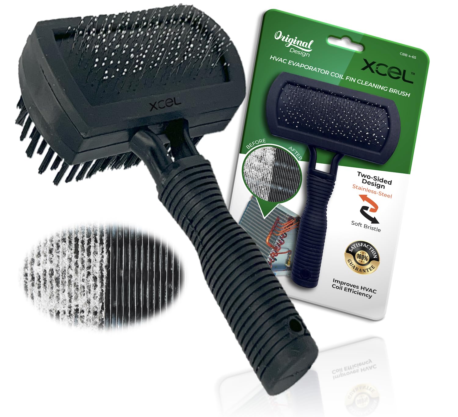 Next Generation Air Conditioner Evaporator Coil Fin Cleaning Brush V2 (Double Sided)   By Xcel
