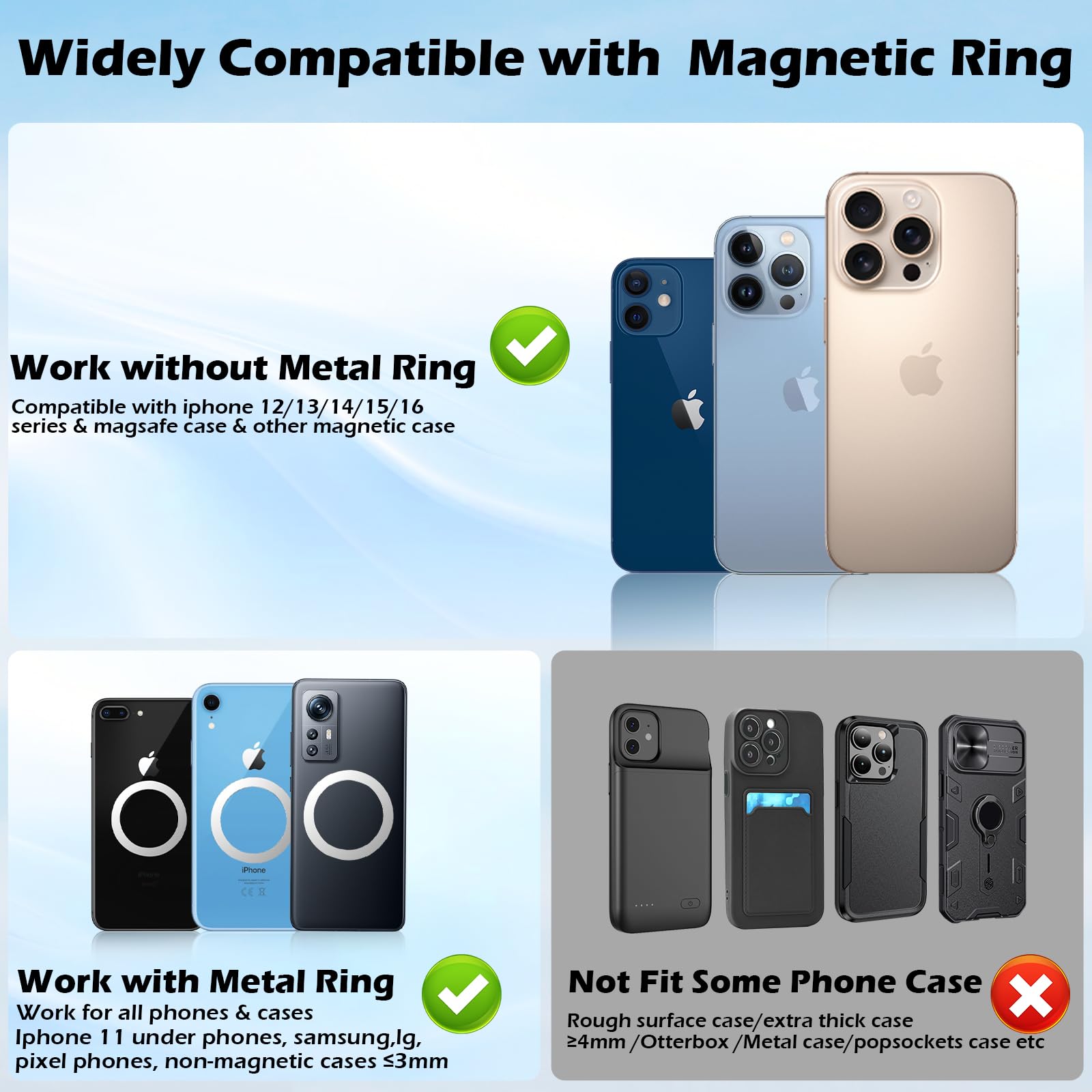 Kaishengyuan Wirless Charger Magnetic Phone Holder For Toyota Tacoma 2016-2023, 3Rd Gen Tacoma Dashboard Clip Cell Phone Cradles