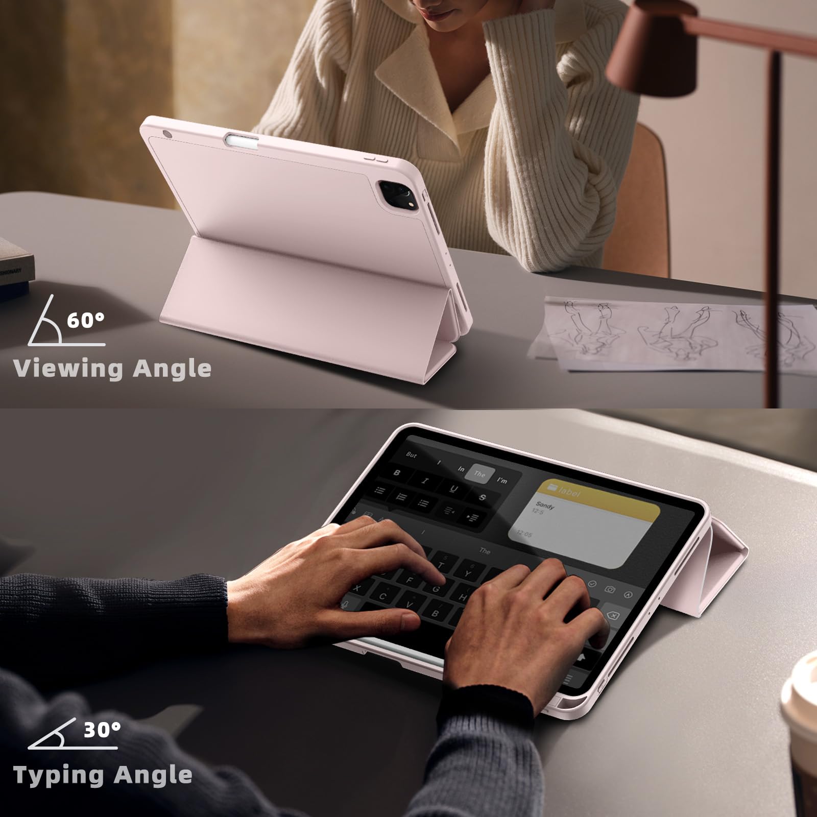 Yuloigan Designed For Ipad Pro 11 Inch Case 4Th Generation With Pencil Holder, For Ipad Pro 11 Case 2022 (4Th Gen) /2021 (3Rd Ge