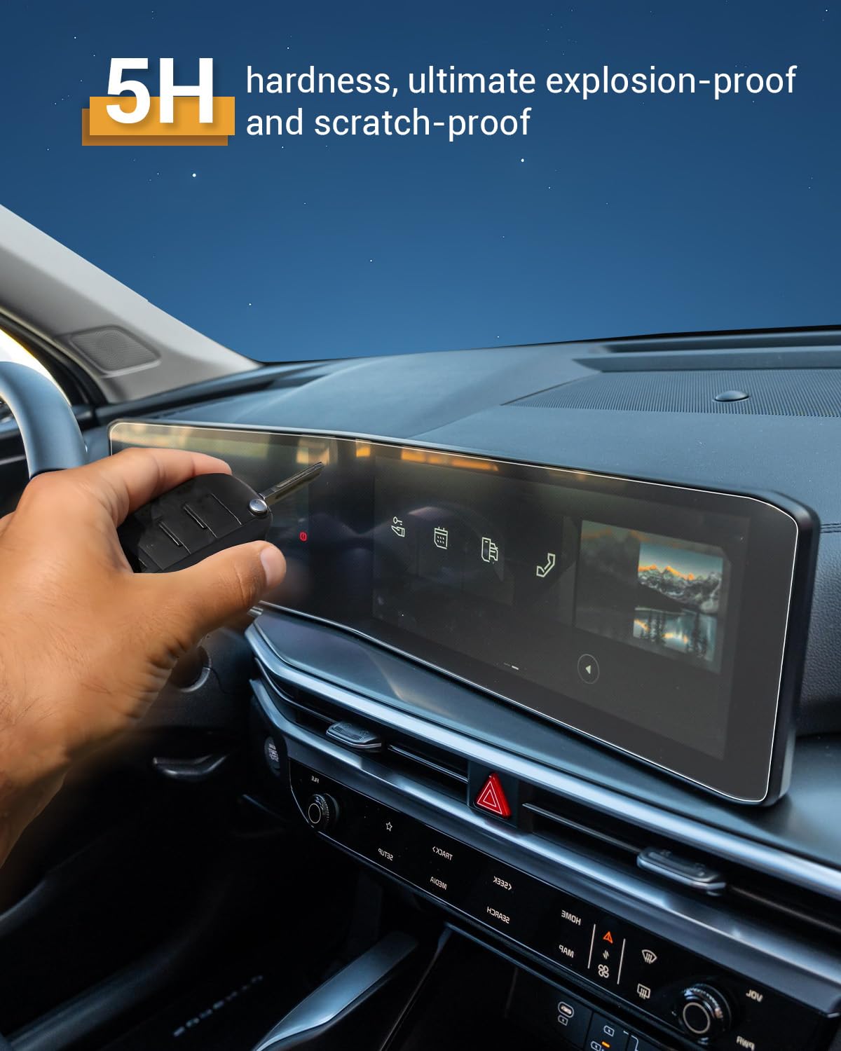 Yee Pin 2025 Kia Sorento Hybrid Screen Protector For 2025 Kia Sorento Hybrid Accessories Lx/S/Ex/X Line Ex Awd/Sx/X Line Sx Awd/X Line Sx Prestige/X Pro Sx Prestige Awd 12.3 Inch Curved Display 2Pack