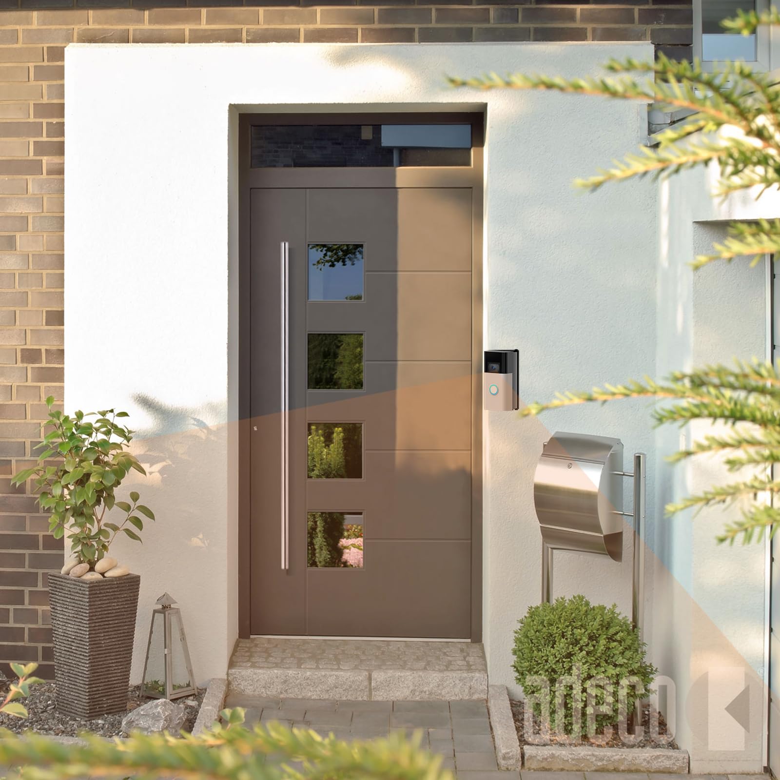 Adjustable (30 To 55 Degree) Video Doorbell Mount, Doorbell Camera Angle Wedge Kit Bracket Compatible With All New Ring Battery