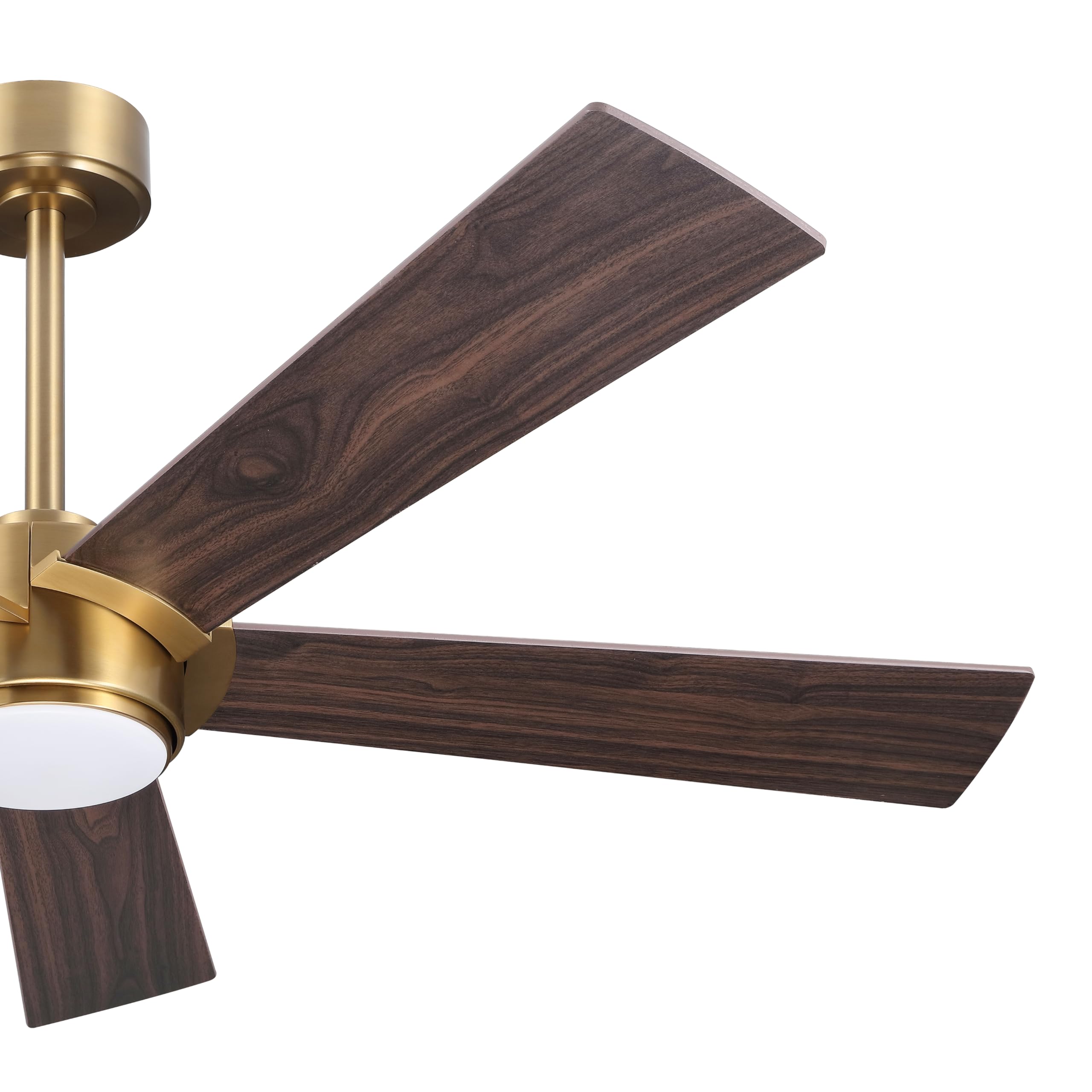 Elehinser 54'' Ceiling Fan With Light And Remote Control, Modern Dimmable Led Light, 6 Speed Noiseless Reversible Dc Motor, 5 Pl