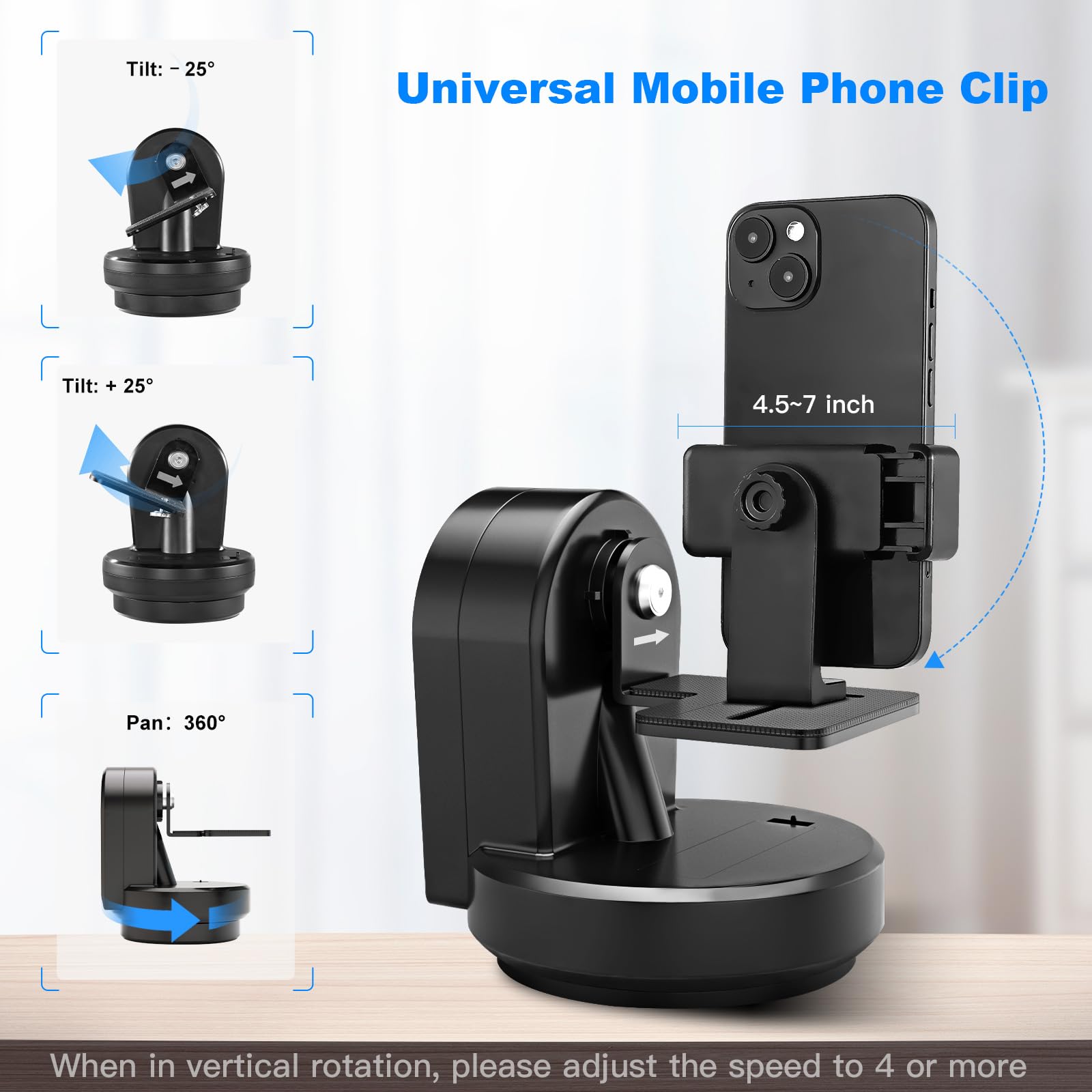 Soonpho M2 Motorized Rotating Panoramic Tripod Head With Remote Control & Mobile Phone Clip For Dslr Cameras/Smartphones-Built-I