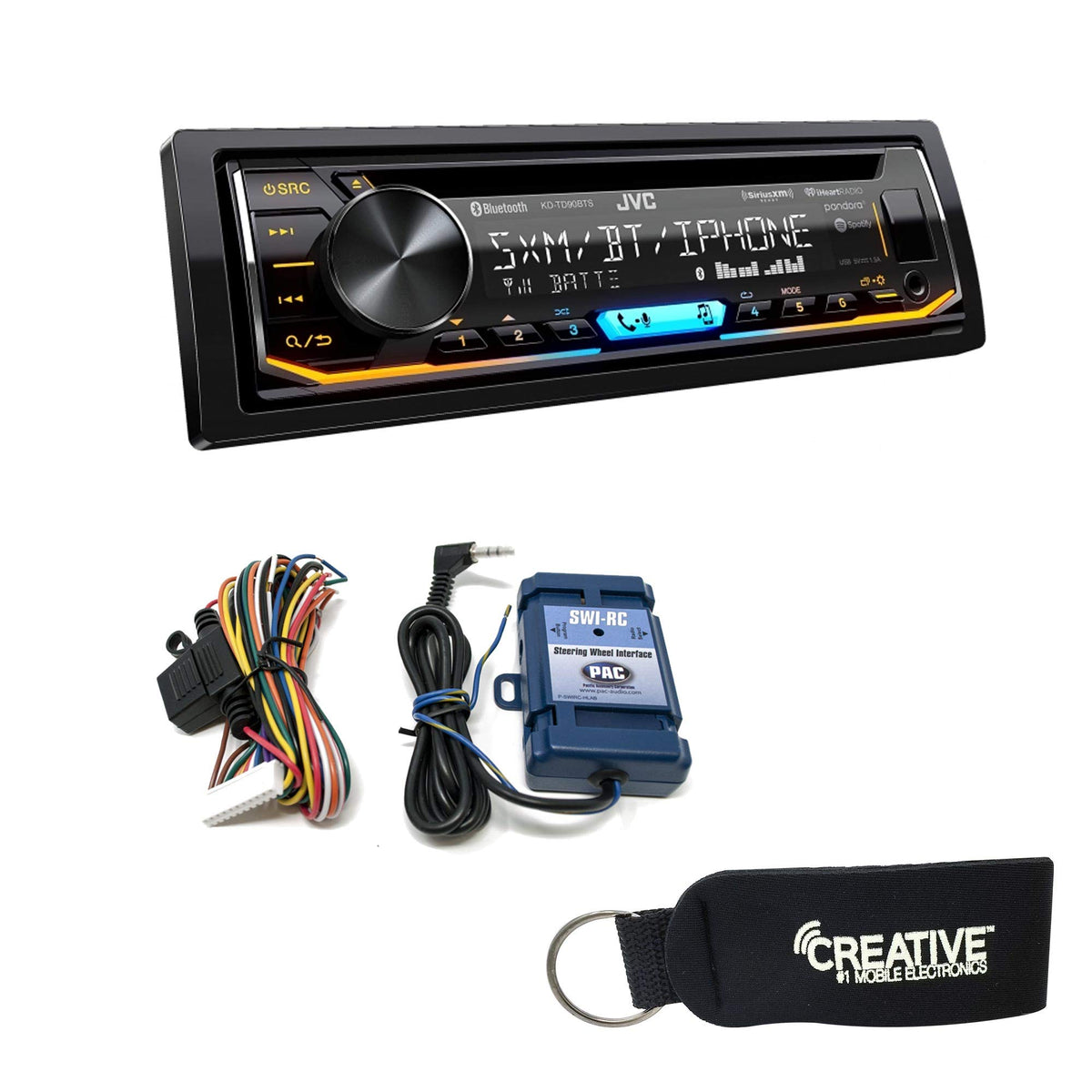Jvc Kd-Td90Bts Cd Receiver Featuring Bluetooth With Pac Swi-Rc Steering Wheel Remote Interface