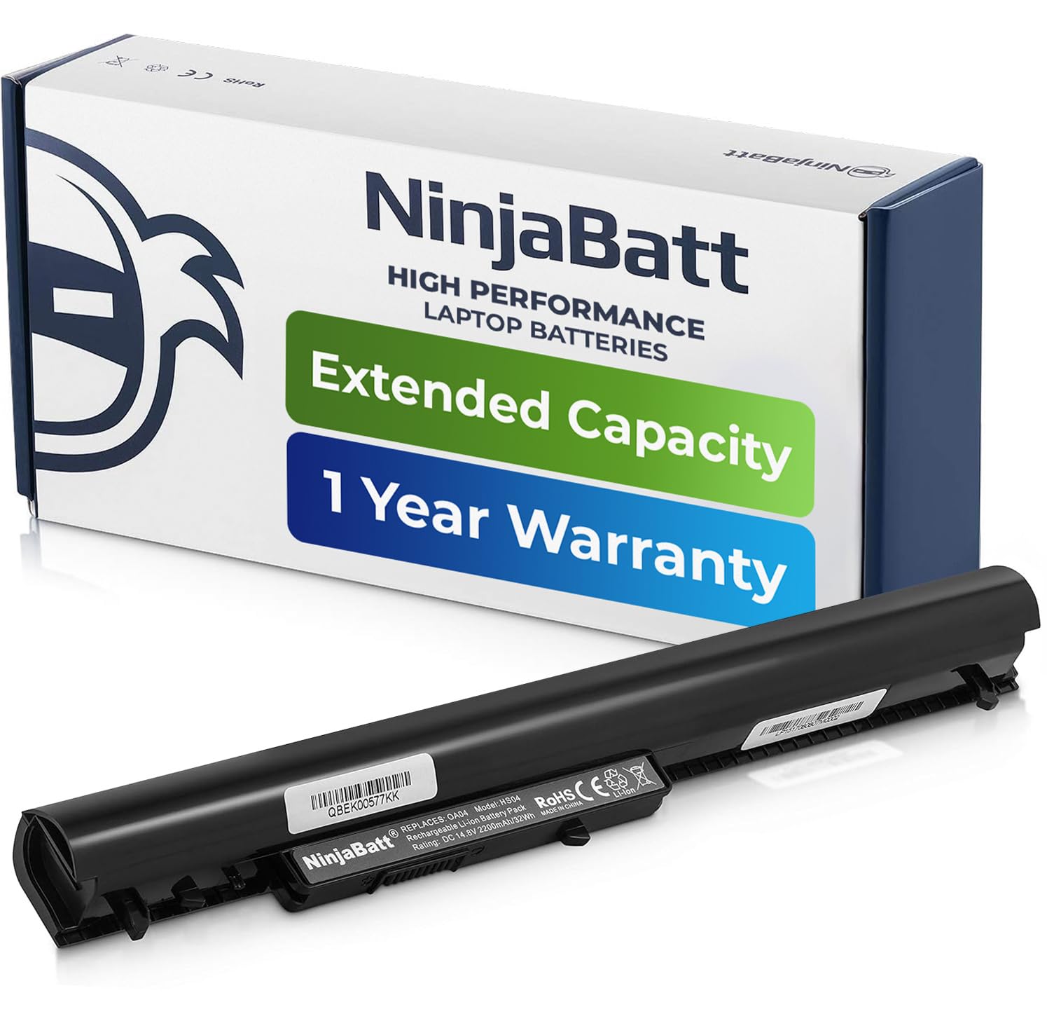 Ninjabatt Battery For Hp 746641 001 740715 001 Oa04 Oa03 15 R029Wm 15 R052Nr 15 R015Dx 15 G020Dx 15 R137Wm 15 D035Dx 250 G3 15 D020Dx Hstnn Lb5Y 0Ao3 � High Performance [4 Cells/2200Mah/33Wh]