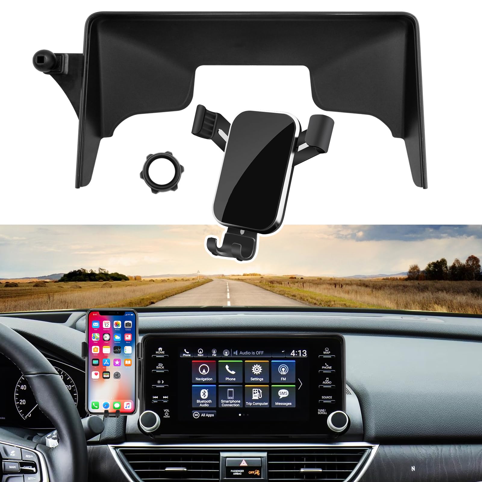 Apeser Compatible With Honda Accord Phone Mount 2018 2019 2020 2021 2022,10Th Gen Accord Phone Holder For 8 Inch Navigation Scre