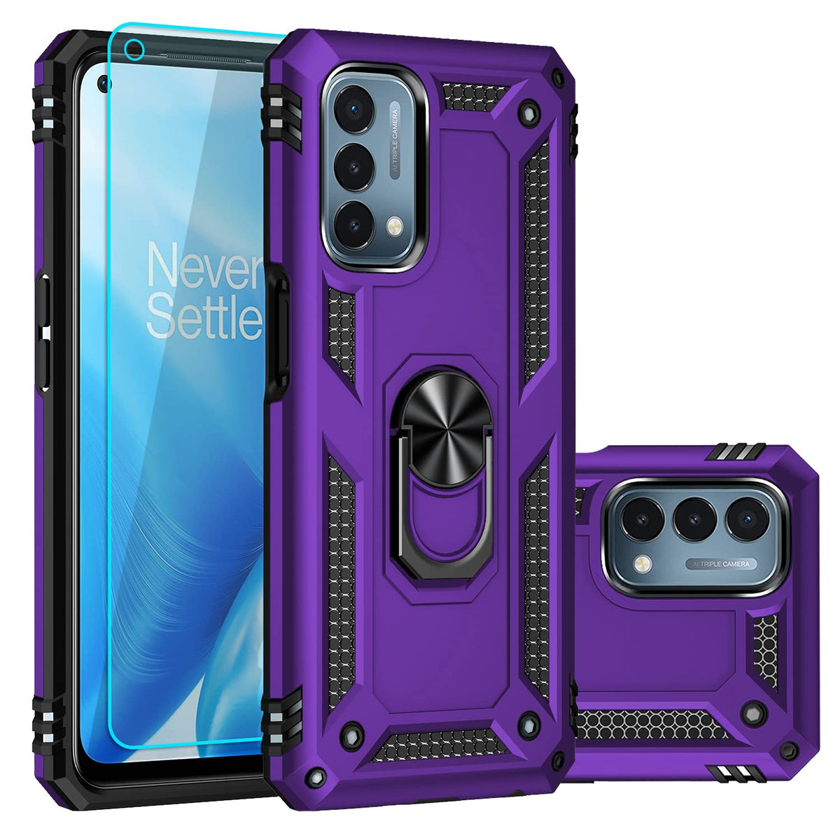 Sktgslamy For Oneplus Nord N200 5G Case,With Screen Protector,[Military Grade] 16Ft. Drop Tested Cover With Magnetic Kickstand C