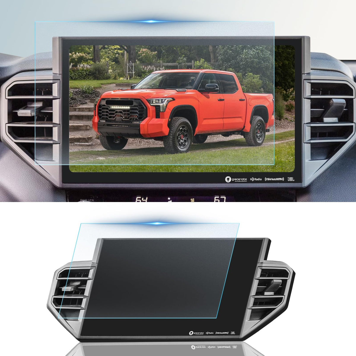 Bibibo For 2024 2025 Toyota Tundra Anti Glare Screen Protector 2022-2025 Toyota Tundra (Limited/Platinum/1794 Edition/Trd Pro/Capstone)& 2023-2025 Sequoia 14' Display [Frosted Matte Anti Glare& Scratch ] Tempered Glass Protective Film