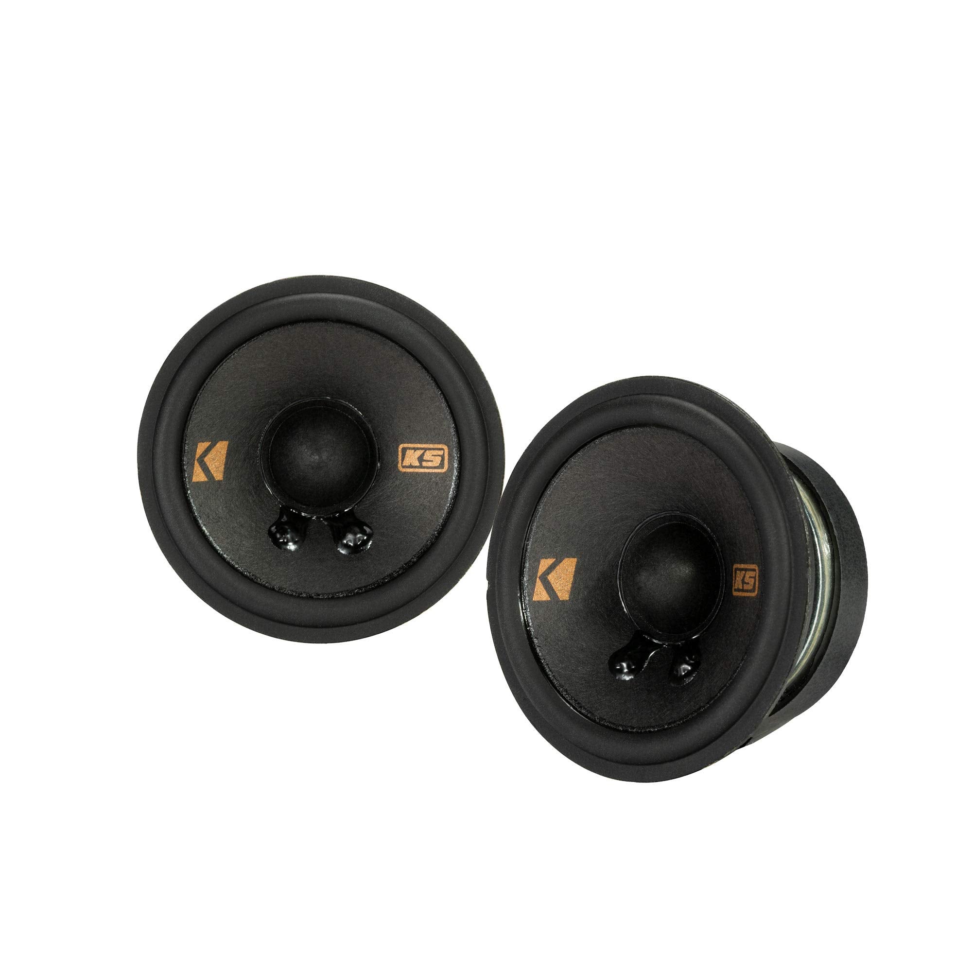 Kicker 47Ksc2704 2.75'' Mid Range Speakers, 4Ohm With Brackets For Select Gm/Chrysler/Subaru/Jeep And Toyota Included