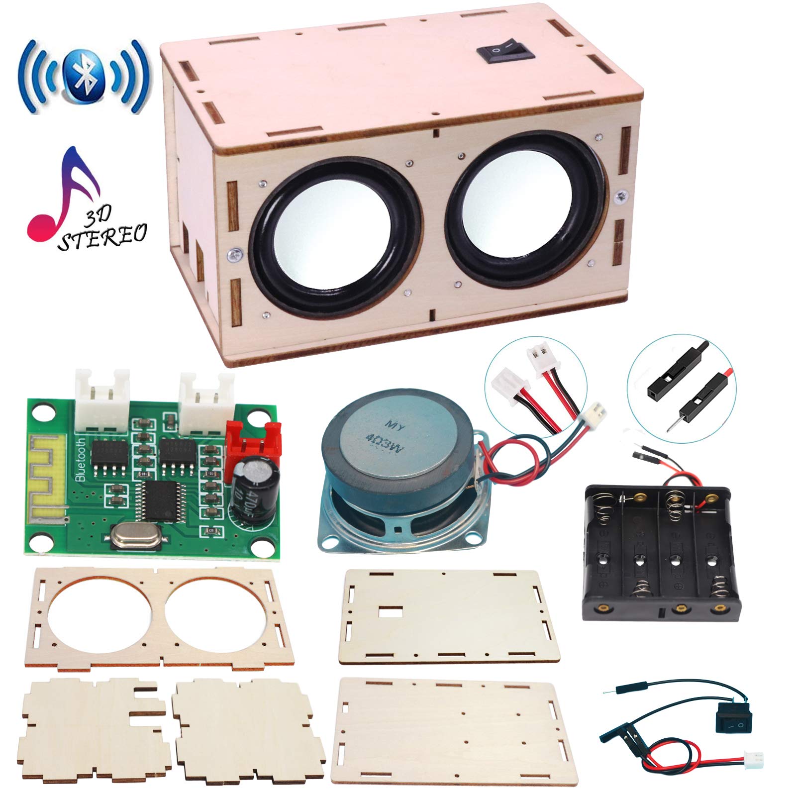 Cyoest Diy Bluetooth Speaker Box Kit Electronic Sound Amplifier   Build Your Own Portable Wood Case Bluetooth Speaker Sound   Sc
