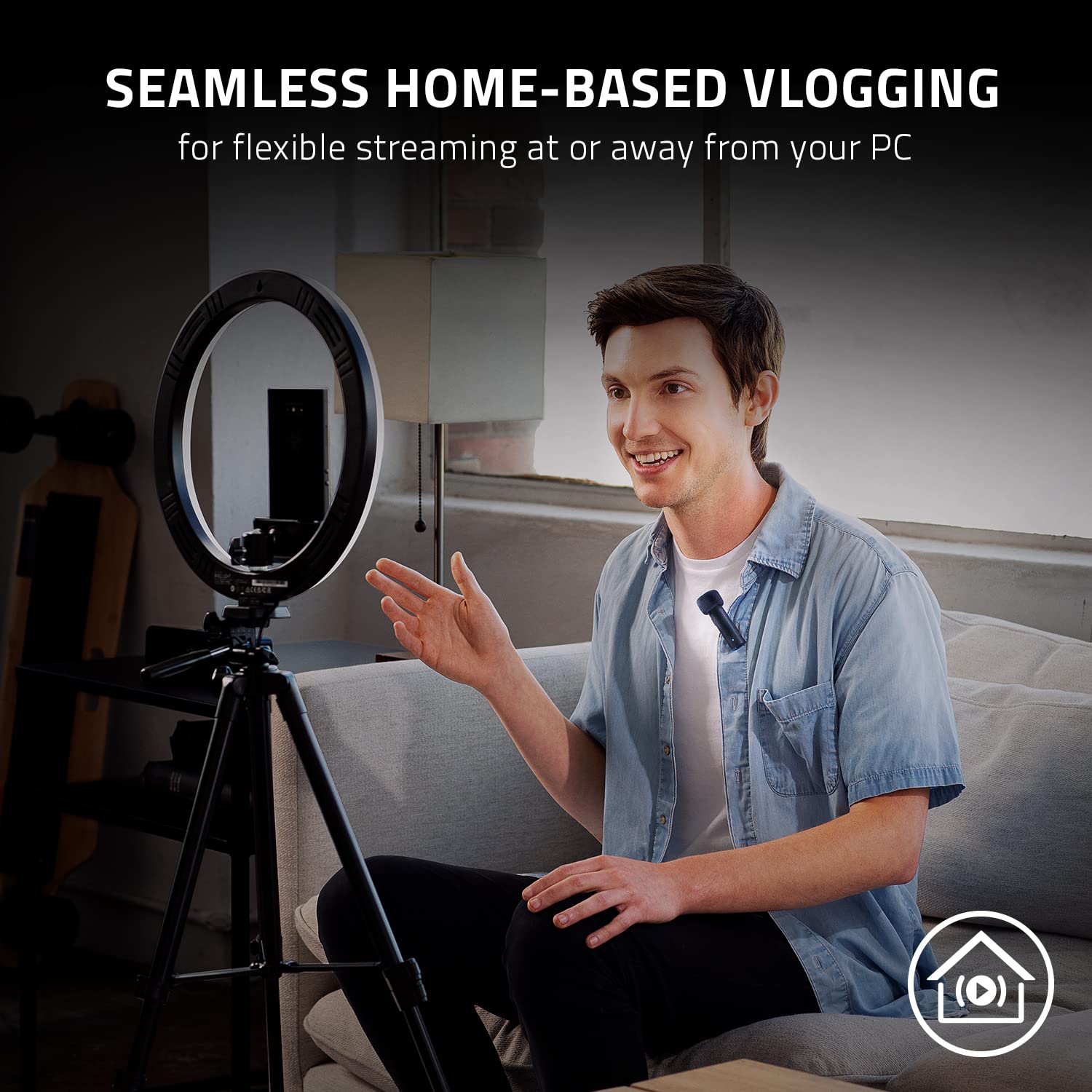 Razer Seiren Bt: Bluetooth Microphone For Mobile Streaming (Android, Iphone/Ios) - Clip-On Design - Wireless Lavalier Lapel Omni