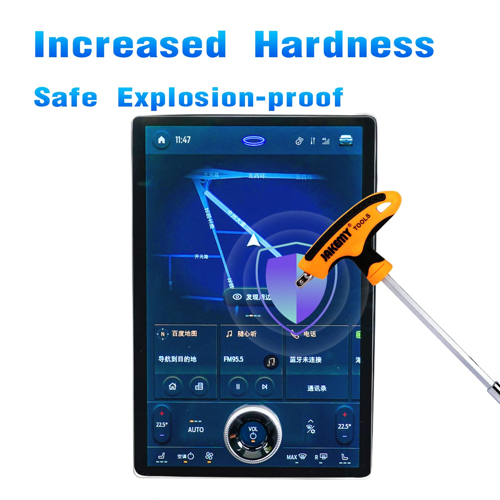 Carwiner Screen Protector For Mustang Mach E 2021 2025 Accessories, Ford F150 Lightning 2022 20255 15.5 Inch Tempered Glass For Ford F 150 & Mach E Anti Glare Fingerprint Navigation Protection