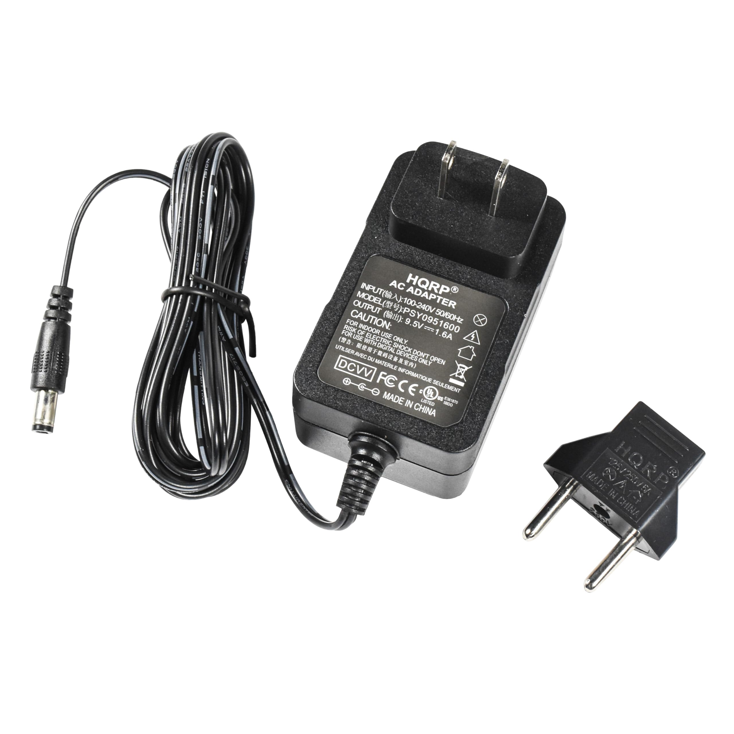 Hqrp Ac Adapter/Power Supply Compatible With Brother P Touch Ad 60 Ad60 Pt 1600 Pt 1650 Pt 1800 Pt 1810 Pt 1900 Pt 1910 Pt 2700 Pt 2710 Labeling System Ul Listed + Euro Plug Adapter