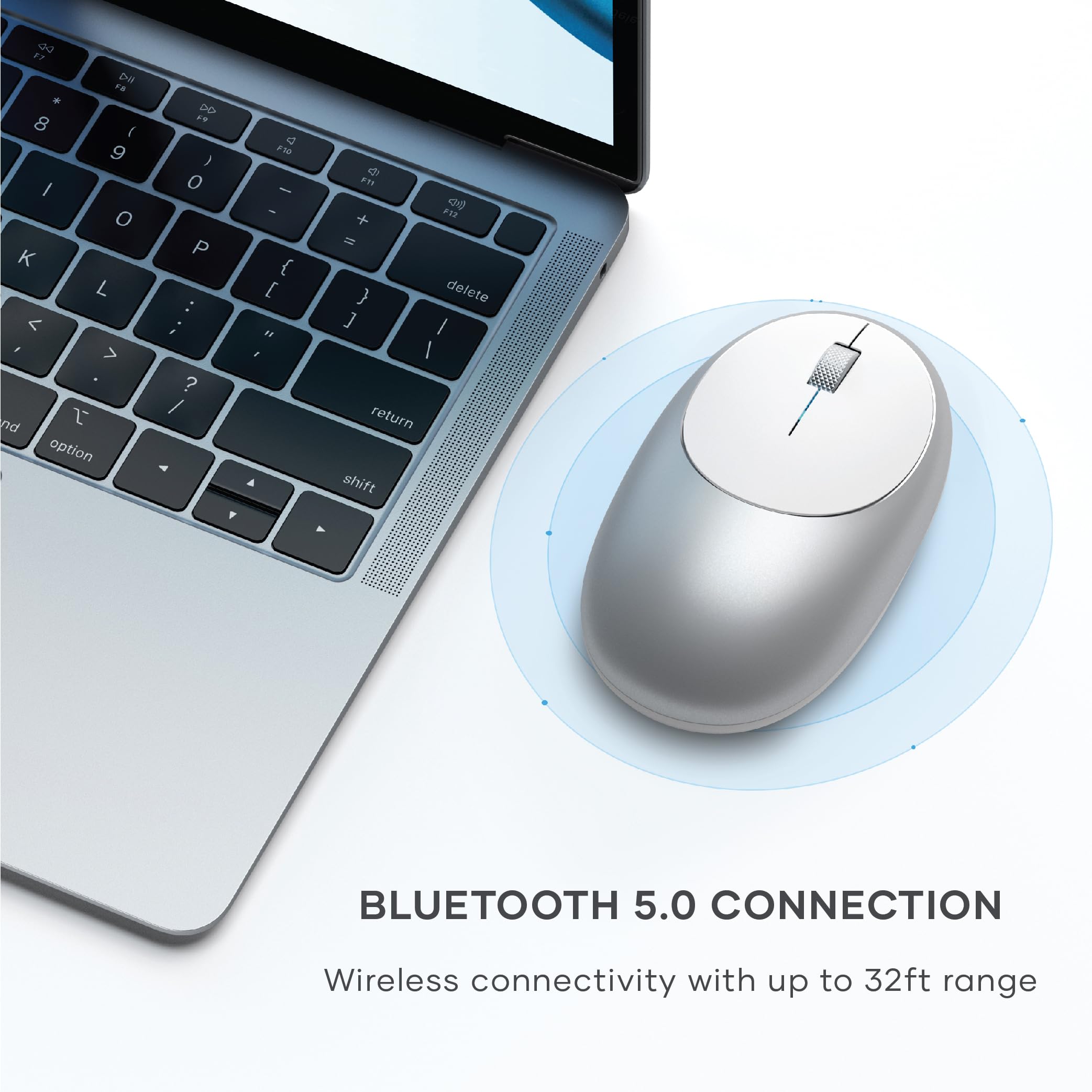 Satechi Mouse For Macbook Pro � M1 Wireless Mouse With Rechargeable Type C Port � Bluetooth Mouse For Macbook Pro, Macbook Air, Mac Pro, Imac, Mac Mini, Ipad, Ipad Pro, Ipad Air & More   Silver