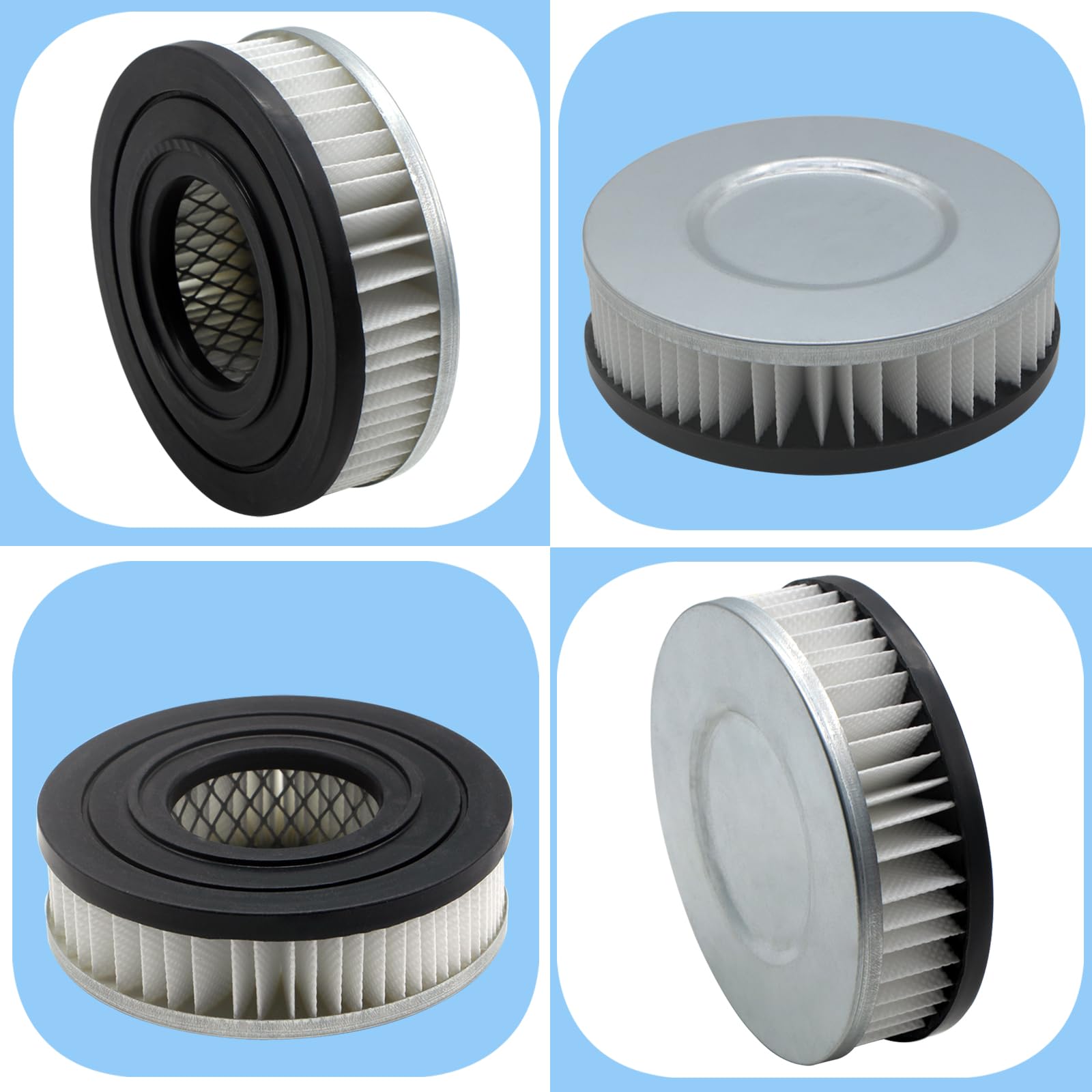 2 Pack Hepa Vacuum Motor Filters Compatible With Powersmith Pavc101, 10 Amp Ash Vacuum