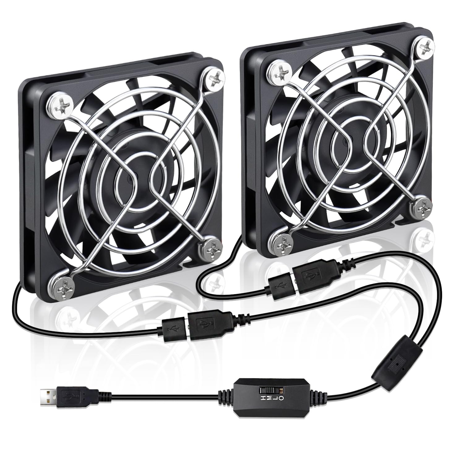 2 Packs Wathai 60mm x 10mm USB Computer Fan 5V with Speed Control DC Brushless Cooling Fans for Charger PC Case Router Raspberry