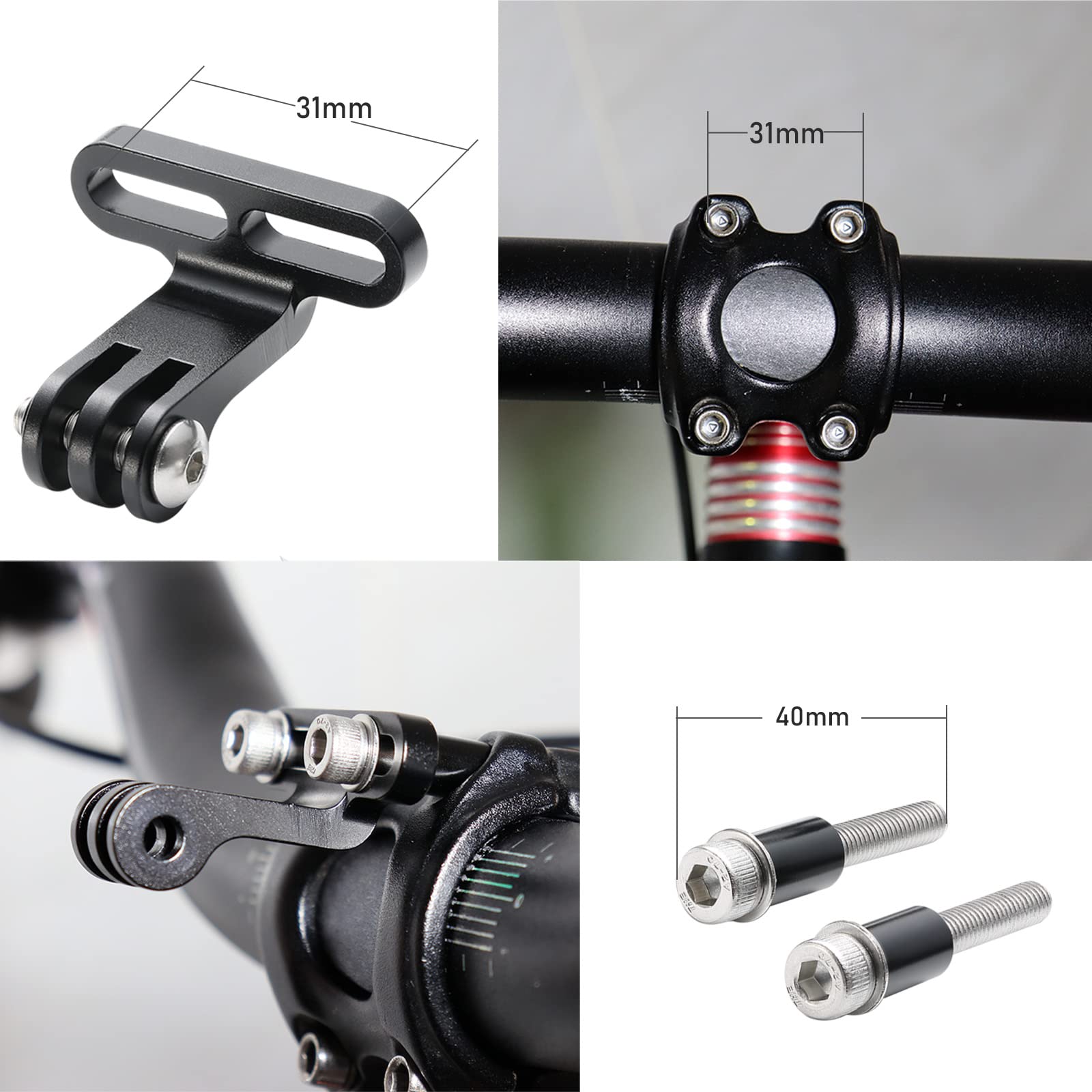 Kremorv Bike Camera Mount Adapter Bicycle Front Camera Handlebar Mount For Gopro Xiaomi Sjcam Sport Action Camera