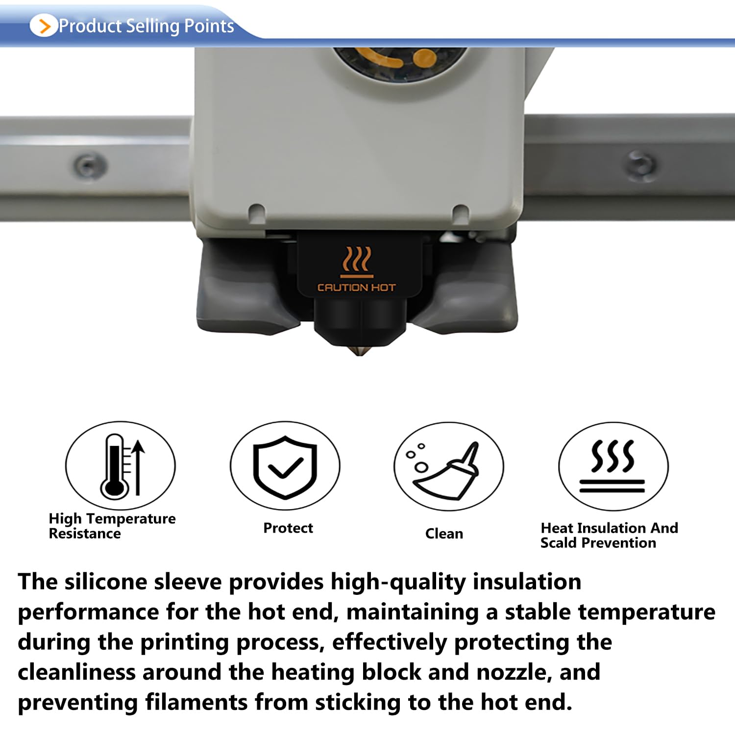 4Pcs Silicone Socks Cover For 3D Printer Bambu Lab A1/A1 Mini, High Temperature And Durable Black Silicone Cover 3D Printer Acce