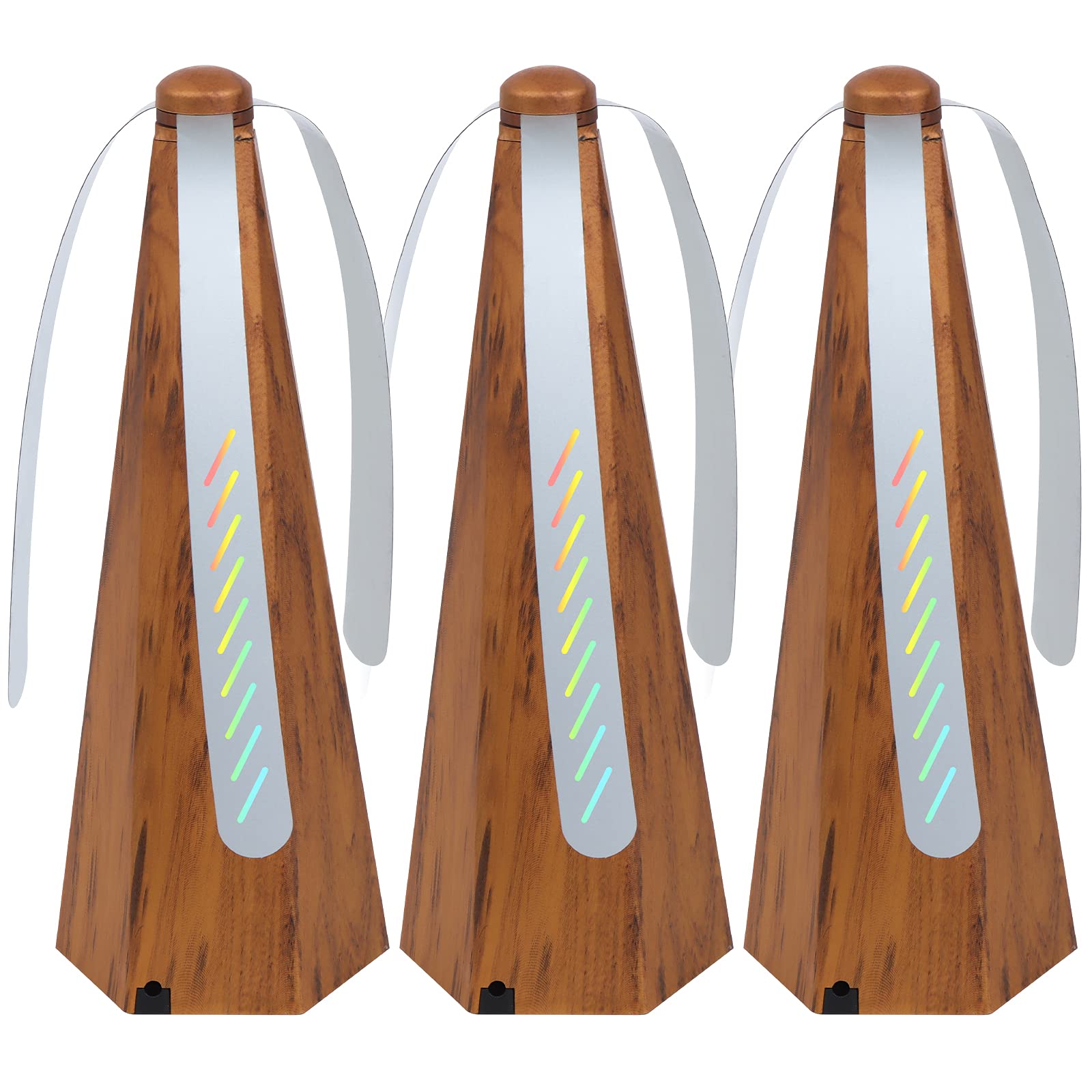 Piaopiaoniu 3 Pcs Fly Fan For Tables Fan Fly Portable Wood Grain Table Fan,For Outdoor