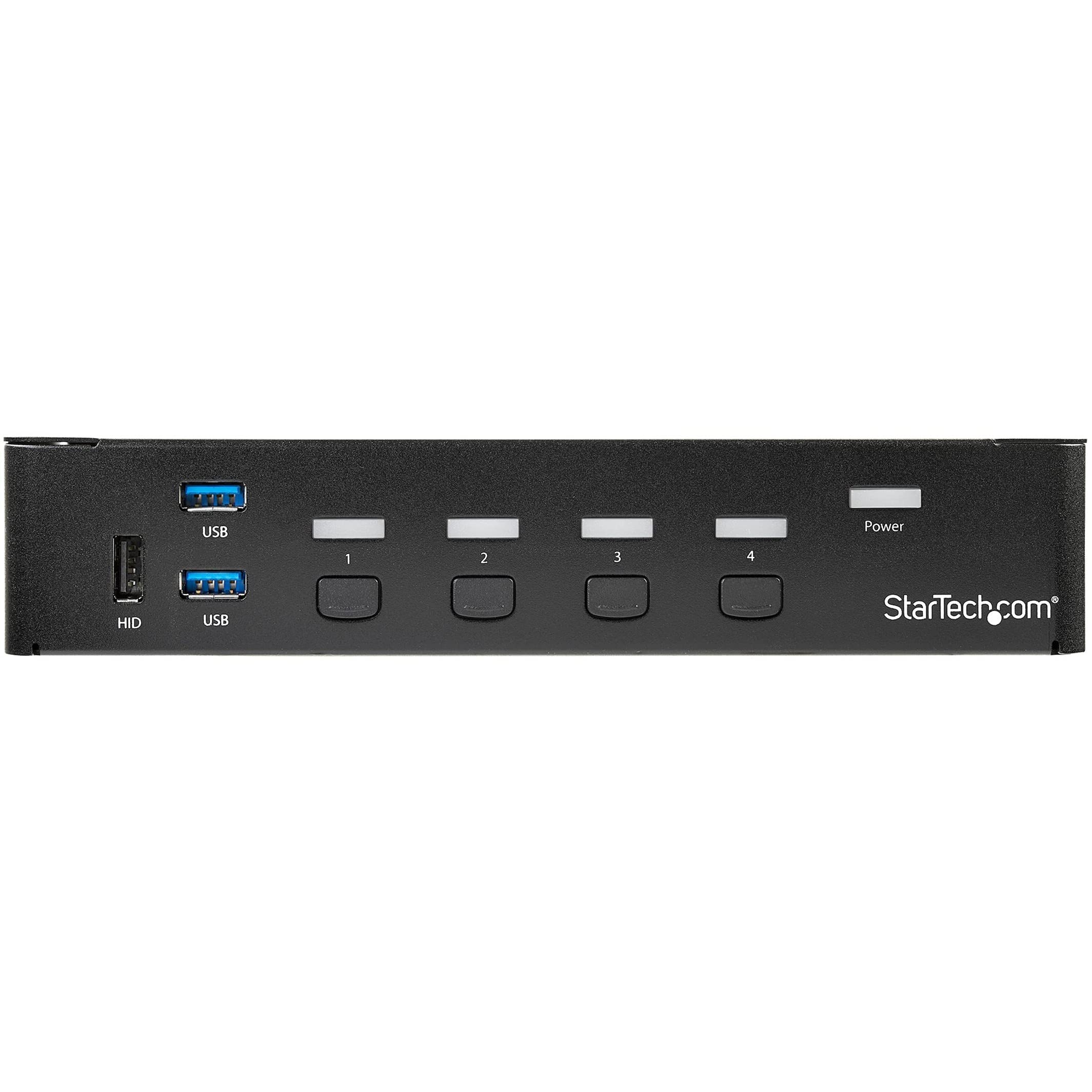 Startech.Com 4 Port Displayport Kvm Switch   Dp Kvm Switch With Audio And Built In Usb 3.0 Hub For Peripherals   4K 30Hz, Taa (S