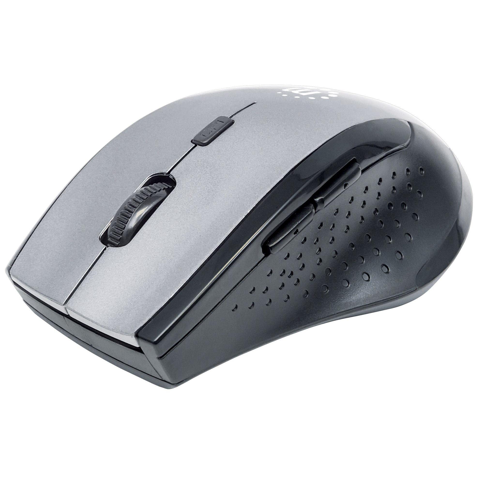 Manhattan Curve Wireless Optical Mouse   With Auto Power Management   For Laptops & Computers   Grey, 179379