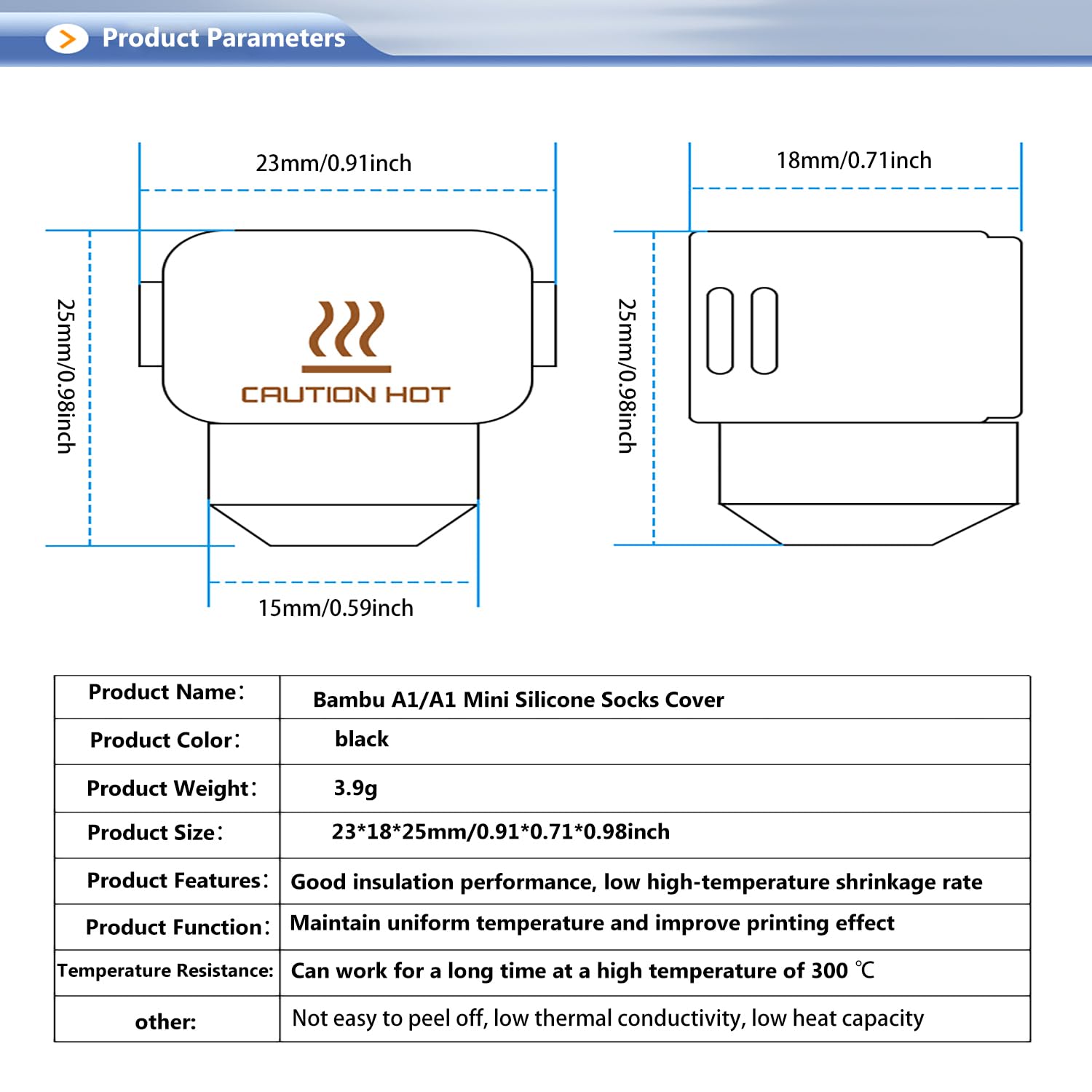 4Pcs Silicone Socks Cover For 3D Printer Bambu Lab A1/A1 Mini, High Temperature And Durable Black Silicone Cover 3D Printer Acce