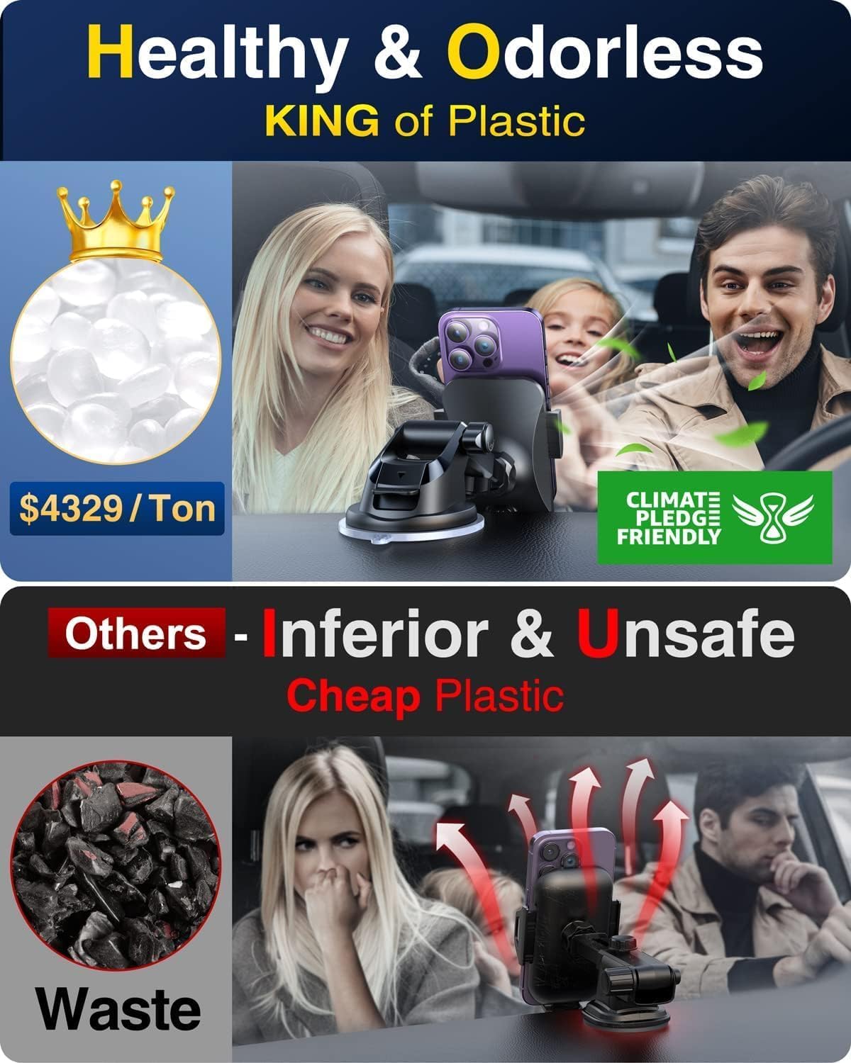 ?2025 Max Stable & Durable?Car Phone Holder Vanmass?Ultimate Military-Grade Suction?Cell Mount Truck Stand Cradle For Dashboard