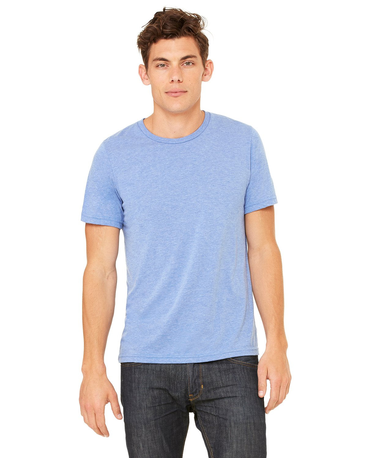 Bella  Canvas Unisex Triblend Short Sleeve T Shirt M Blue Trblnd