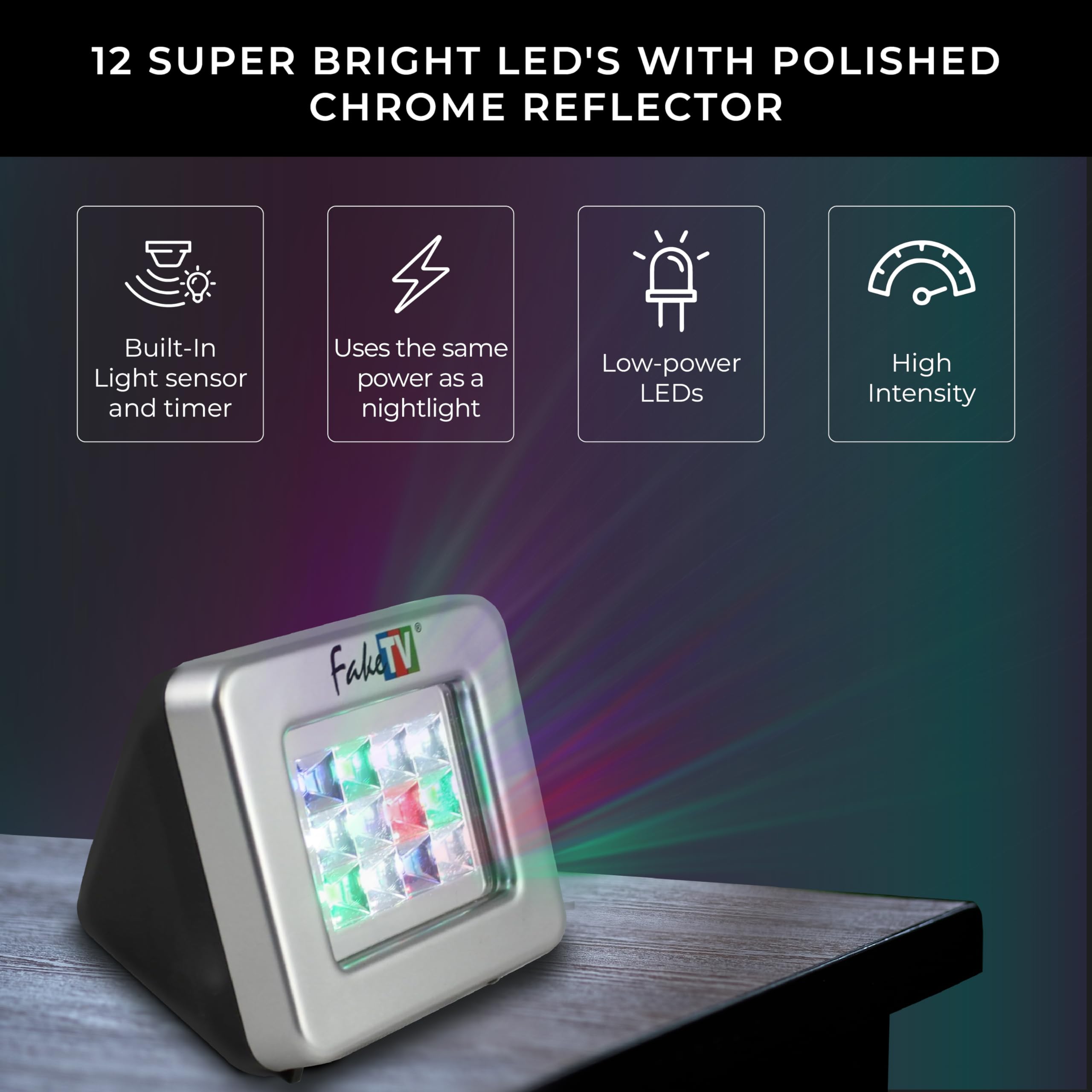 Faketv � Ftv 11   Advanced Burglar Deterrent Device � Widescreen Realistic Television Simulator With Reflective Lens   Dummy Home Security Device With Lights � Protect Your House & Valuables