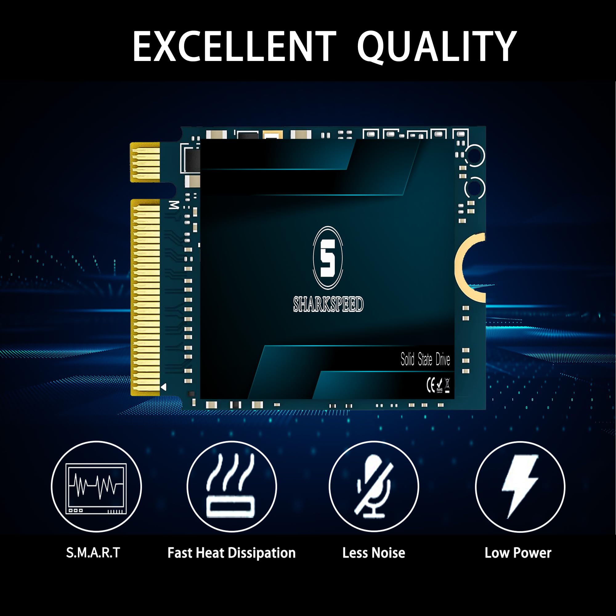 Sharkspeed Ssd 1Tb M.2 2230 Nvme Pcie Gen 3.0X4 30Mm Internal Solid State Drive, Compatible With Steam Deck, Microsoft Surface P