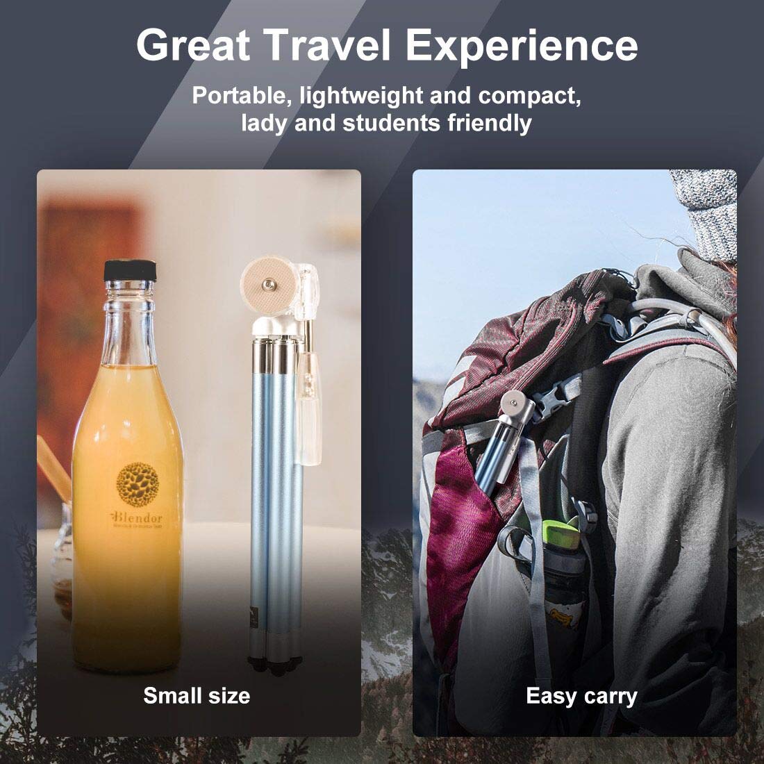 Fotopro Phone Tripod 40 Inch Lightweight Travel Tripod For Camera And Phones, With Portable Phone Mount, Camera Tripod Stand For