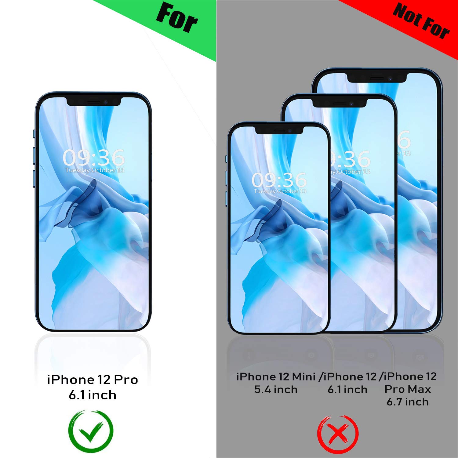Ibelief Waterproof Case Designed For Iphone 12 Pro 6.1 Inch,Full Body Sealed Cover With Built In Screen Protector,Ip68 Waterproo