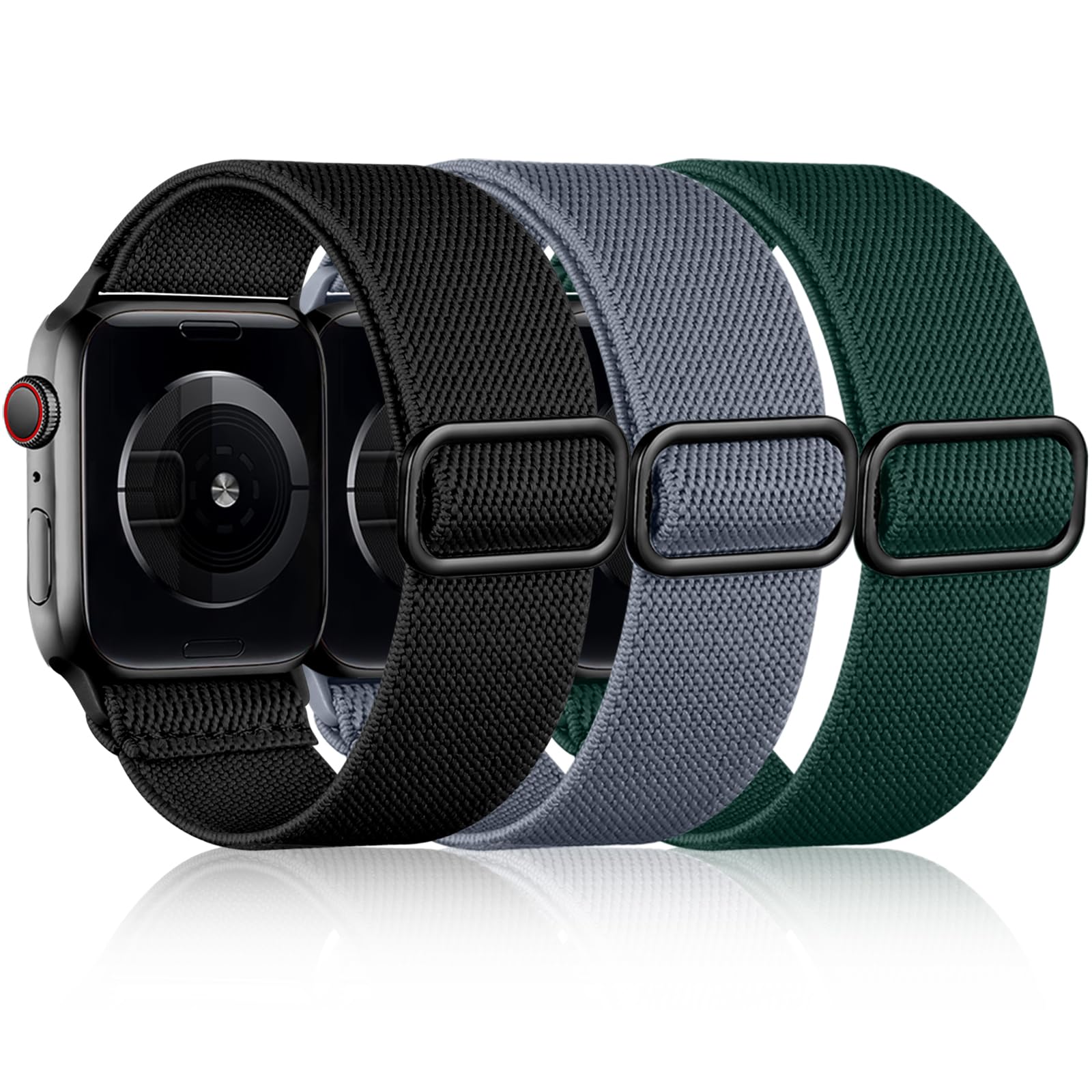 Daqin Compatible With Apple Watch Band 45Mm 44Mm 49Mm 42Mm 41Mm 40Mm 38Mm For Women Men, Stretchy Solo Loop Nylon Elastic Braide