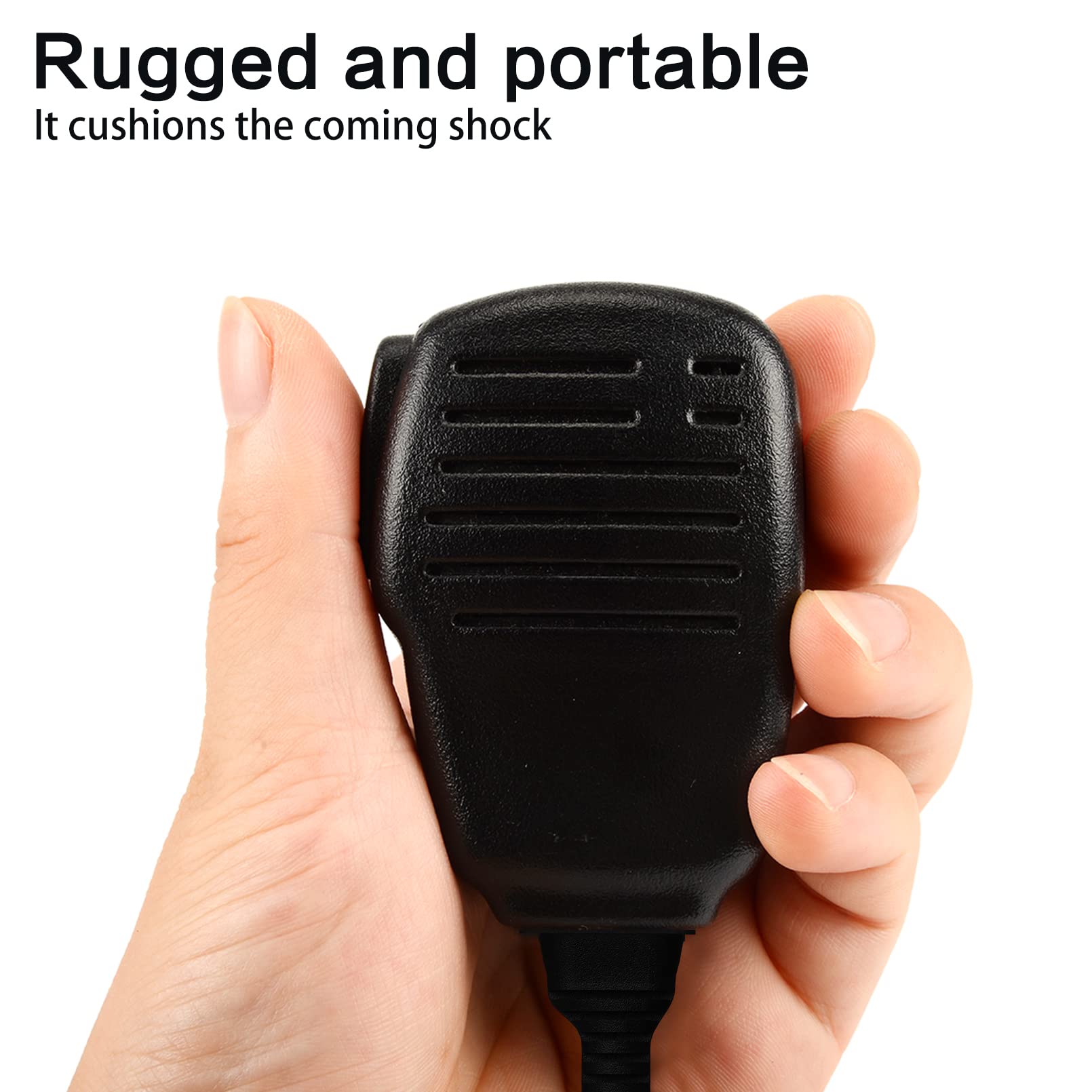 Samcom Speaker Mic For Two Way Radio,2 Pin Walkie Talkies Shoulder Mic, Handheld Walkie Talkie Microphone For Most 2 Way Radio, 2 Pin K Type Radio Mic With Ptt (6 Pack)