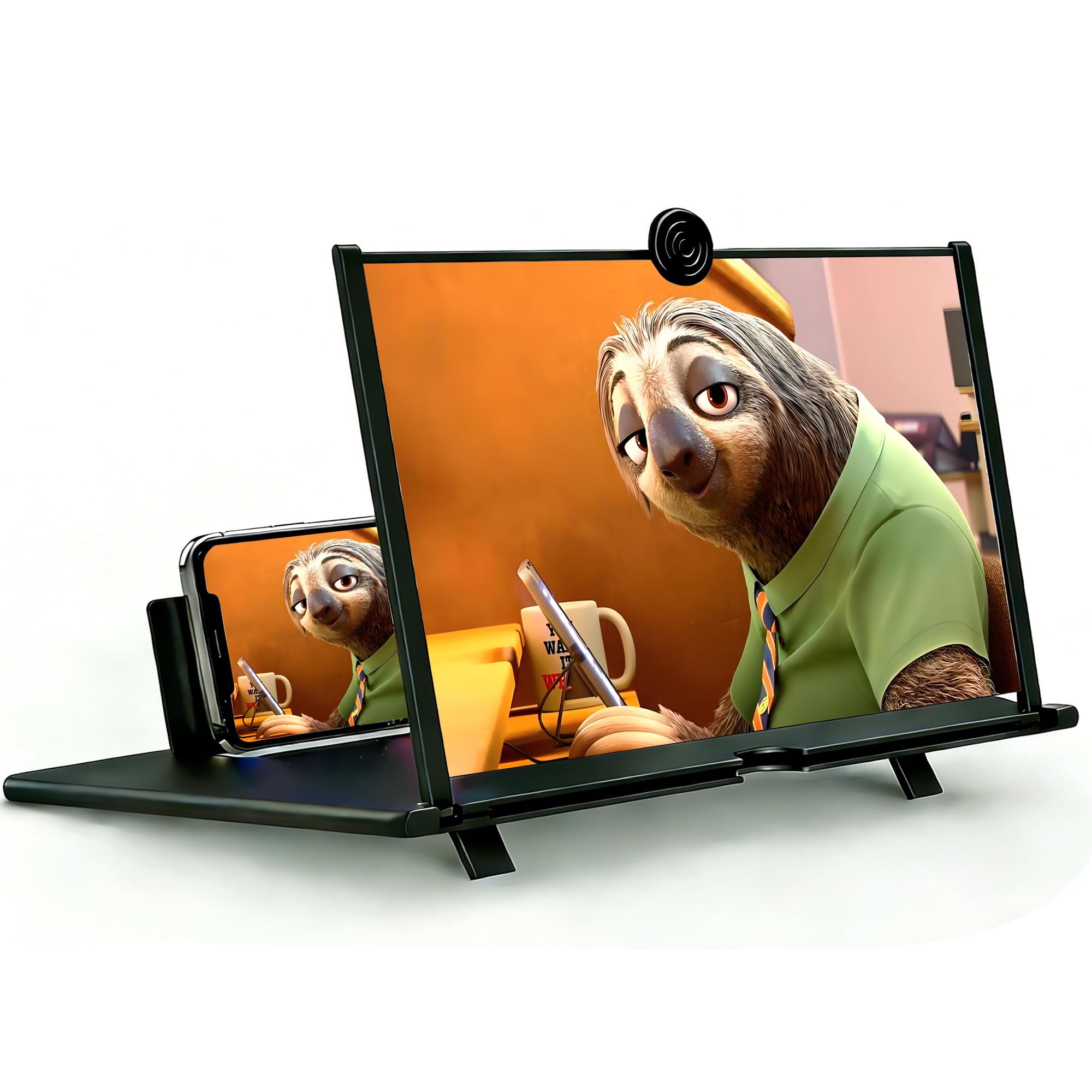 KUVPIUS 18Inch Phone Screen Magnifier, Pull-Out Type Big Screen Magnifier for Cell Phone, Portable Mobile Phone Amplifier for Wa