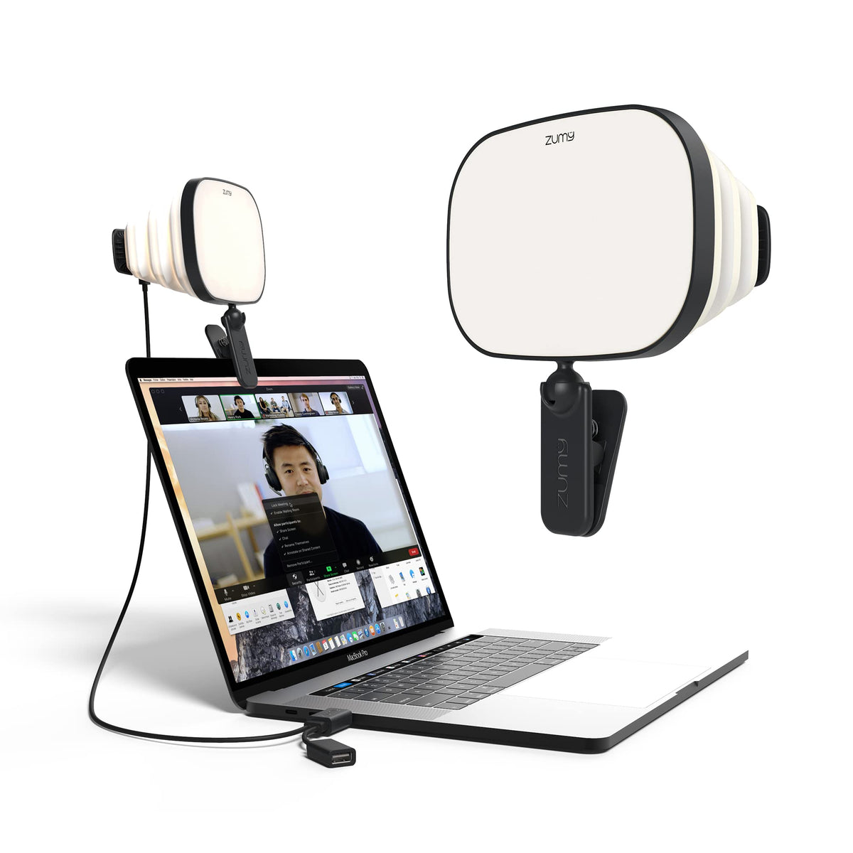 Zumy Softbox Video Conference Lighting For Video Recording   Portable Usb Led Video Light, 4 Soft Light Levels, Laptop & Compute