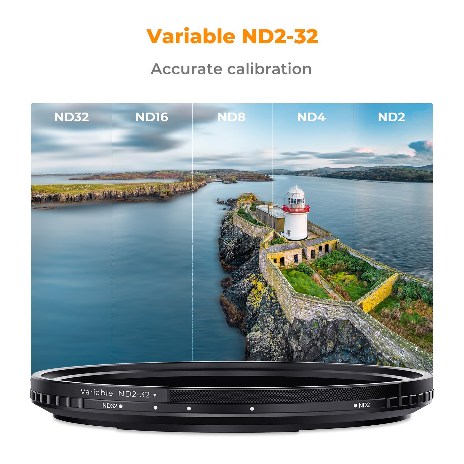 K&F Concept 82Mm Magnetic Variable Nd Lens Filter Nd2 Nd32 (1 5 Stops) + Magnetic Basic Ring Kit, Adjustable Neutral Density Fil