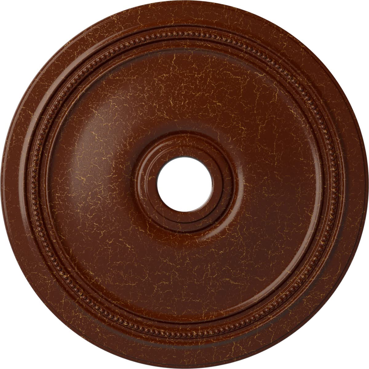 Ekena Millwork CM24DIBMC Diane Ceiling Medallion, 24OD x 3 5/8ID x 1 1/4P (Fits Canopies up to 6 1/4), Hand-Painted Burnished Ma