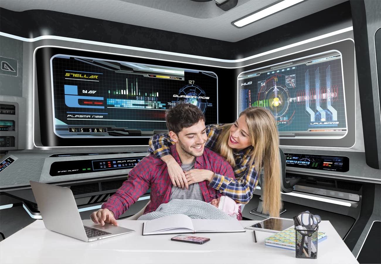 Yynxsy Spaceship Science Fiction Series Background And Earth Background Window Scene Spaceship Photography Space Station Childre